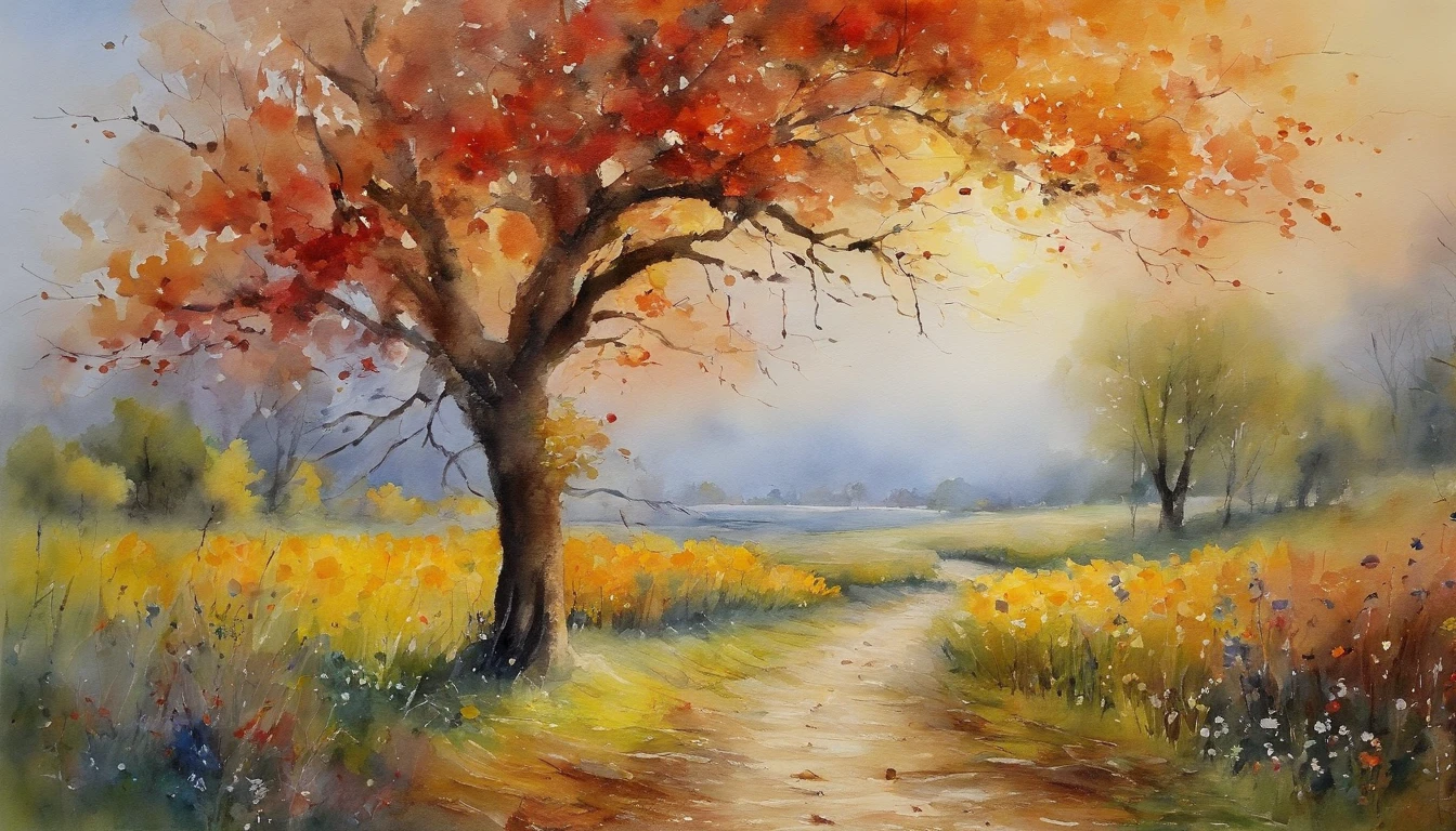 masterpiece、top-quality、Impresionismo,Paintings by professional painters,Claude Monet,Hinageshi Field