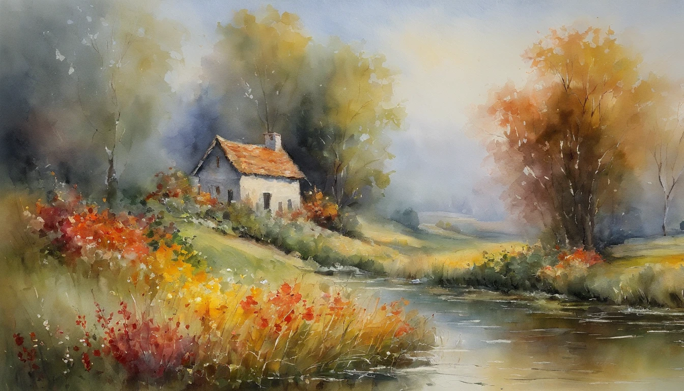 masterpiece、top-quality、Impresionismo,Paintings by professional painters,Claude Monet,Hinageshi Field