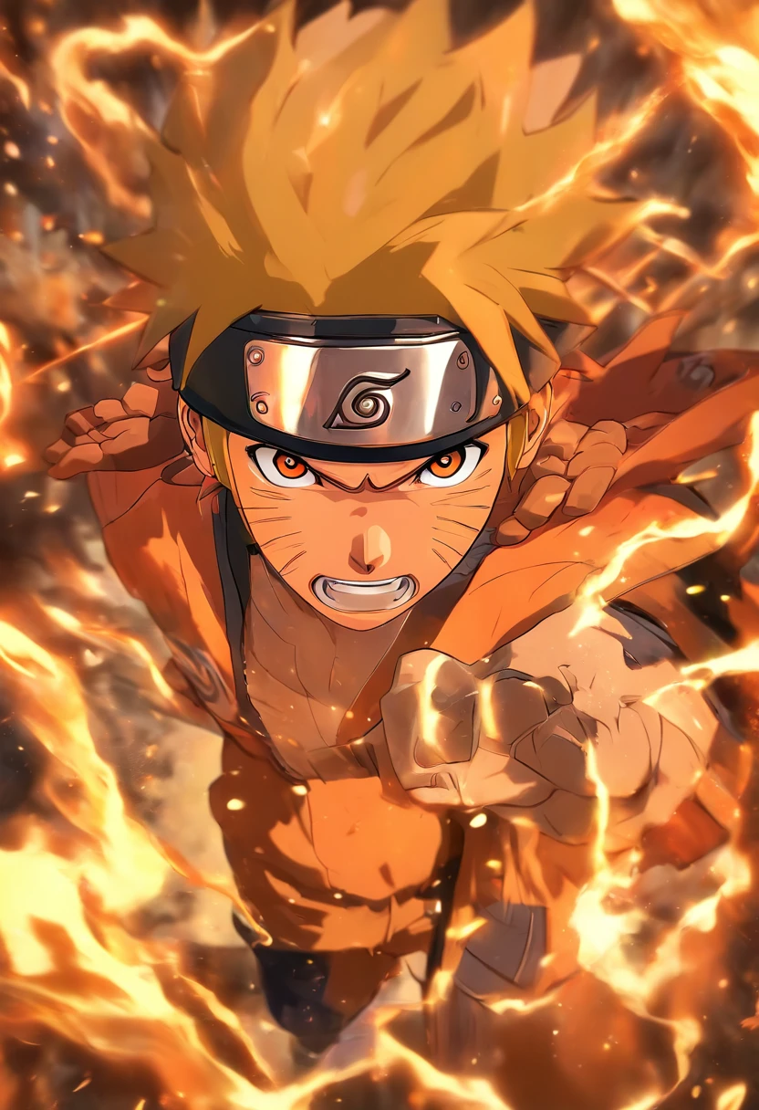 Um rapaz de cabelo curto ondulado e marrom, usando um sobretudo preto, com lobos, no estilo de Naruto