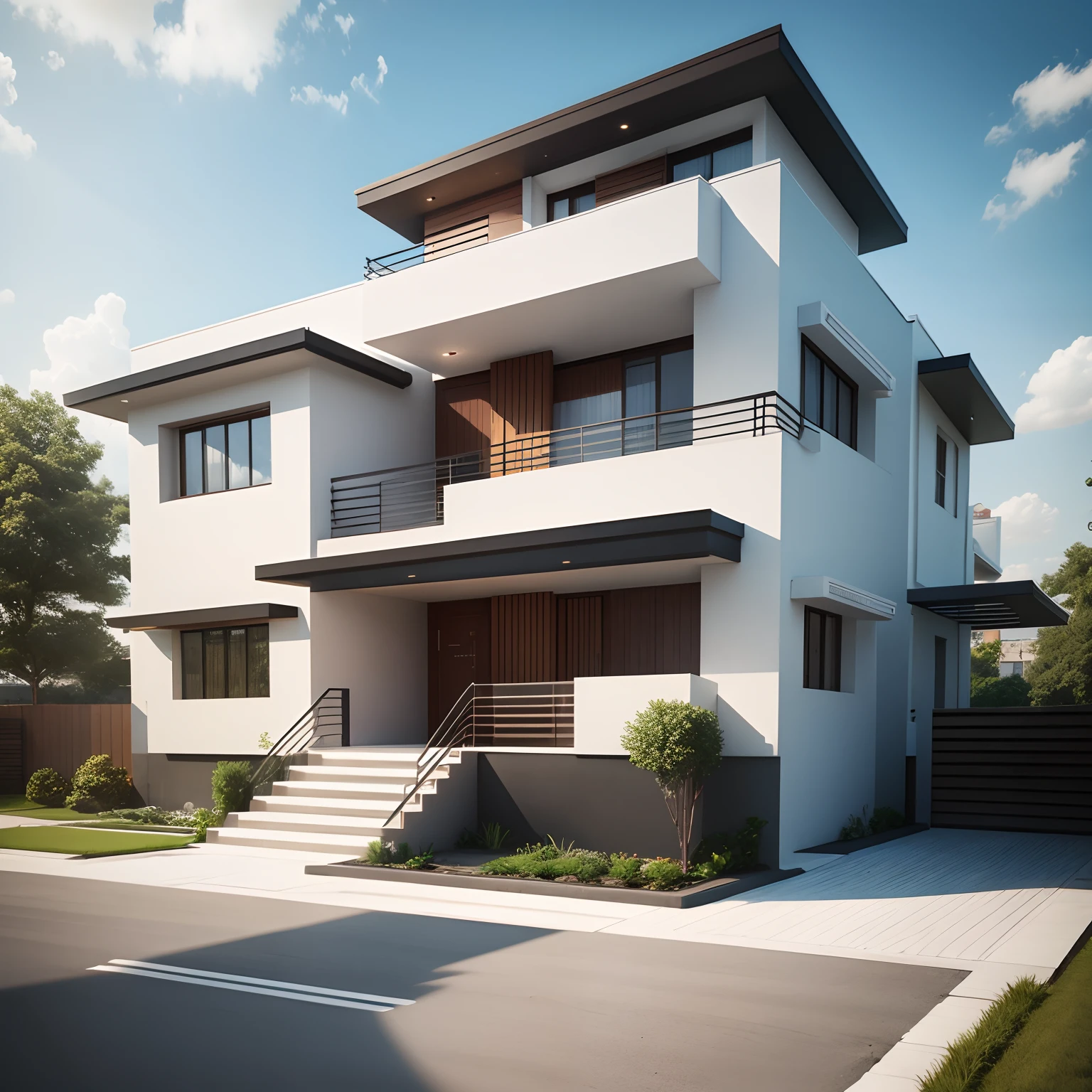 2-storey house with modern minimalist concept