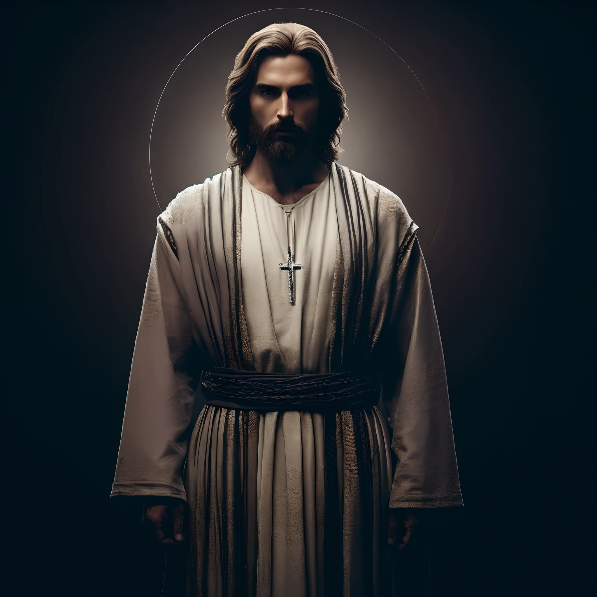 A closeup of a man in a tunic with a cross on his chest, Tron legado Jesus Cristo, Jesus Cristo, Tron legado Jesus, Vestido como Jesus Cristo, Retrato de Jesus Cristo, jesus of nazareth, Jesus, Jesus Negro, rosto de Jesus, Greg Olsen, Jesus Cristo em Mass Effect, Jesus Gigachad, Directed by: Artur Tarnowski, Nicodemos