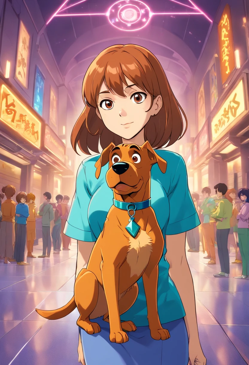 scooby(scooby doo) vestindo uma armadura de diamante