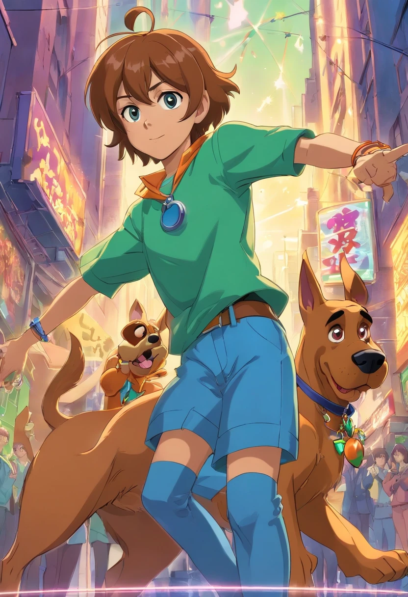 scooby(scooby doo) vestindo uma armadura de diamante