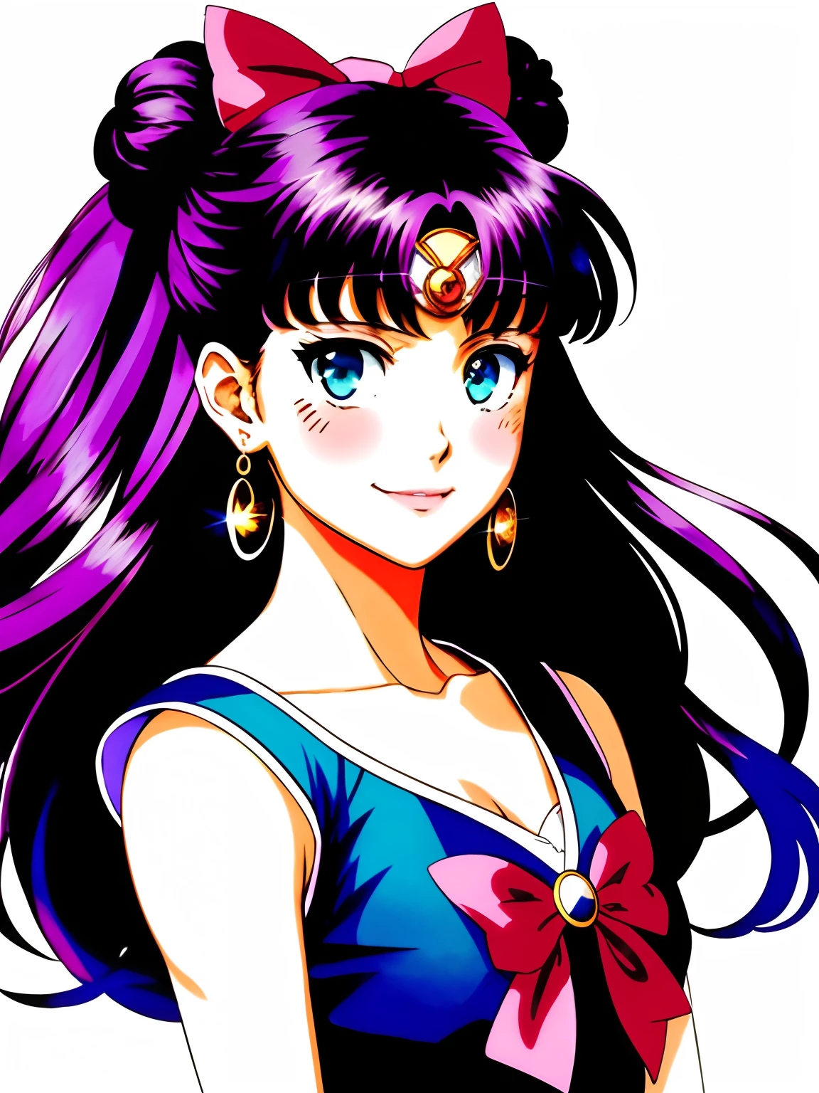 A ultra detailed portrait of a sailor moon 1girl smiling, color digital painting, highly detailed, digital painting, artstation, intricate, sharp focus, warm lighting, attractive, high quality, masterpiece, award-winning art, art by Yoshitaka Amano, and Brian Froud, trending on artstation, trending on deviantart, Anime Key Visual, anime coloring, (anime screencap:1.2),(Graphic Novel),(style of anime:1.3), trending on CGSociety