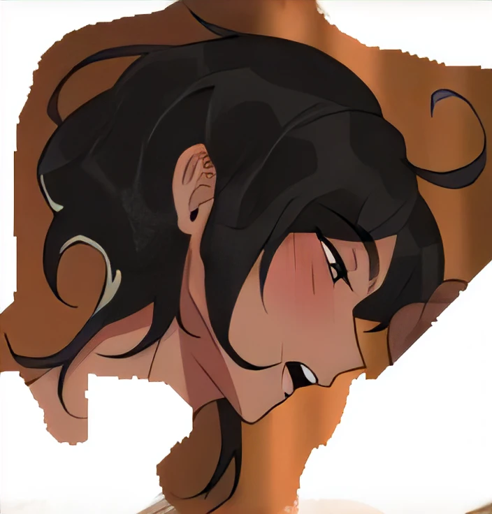 1 male, anime boy with black hair, a character portrait inspired by Chen Jiru, tumblr, art nouveau, avatar image, taliyah, windblown dark hair, swirly dark hair, [sirius], zenra taliyah, blackhair, halfbody headshot, ashy, youthful taliyah, caramel skin, dark tan skin, princely body, asian eyes, eyeliner