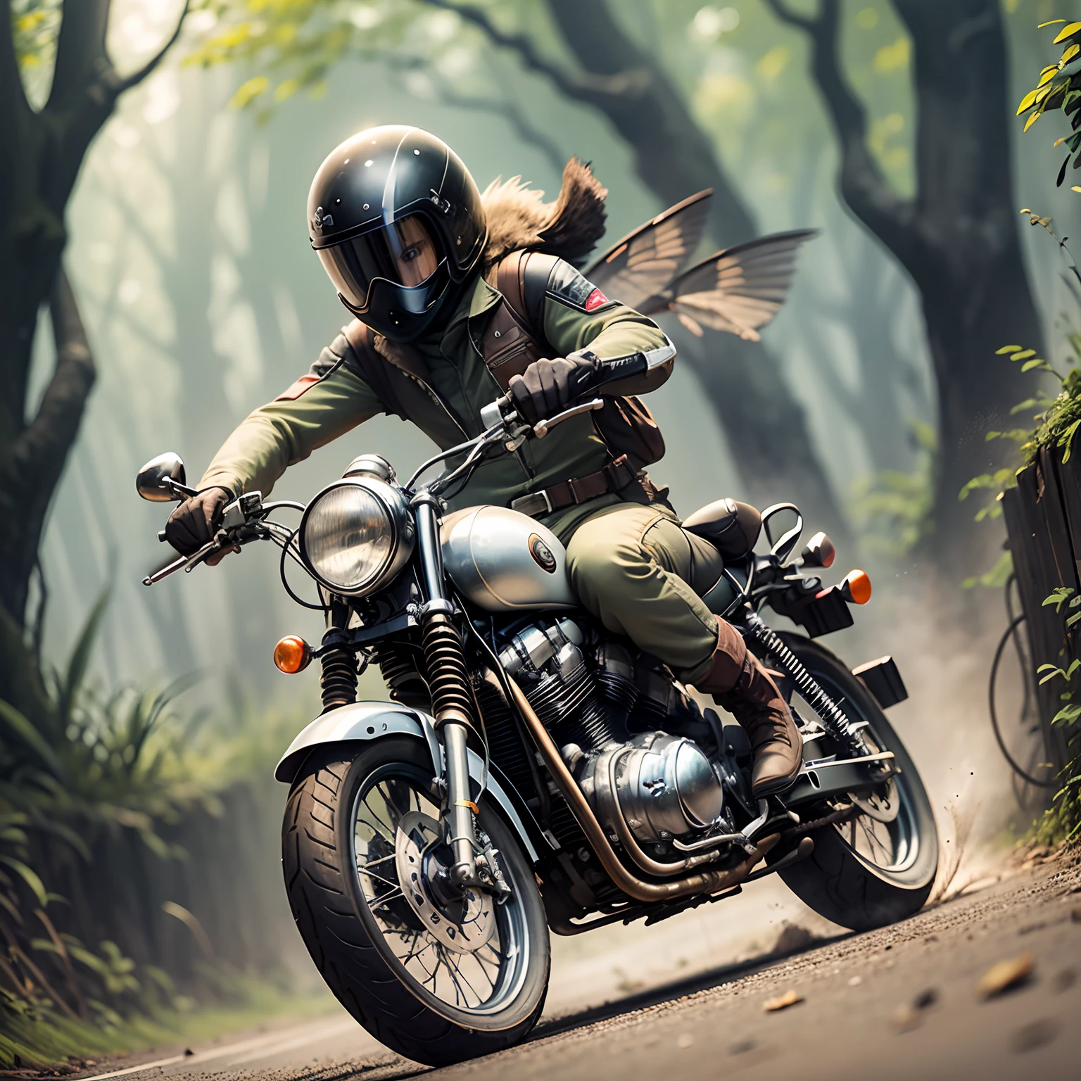 motorcycle helmet with falling eye and a mosquito --auto --s2