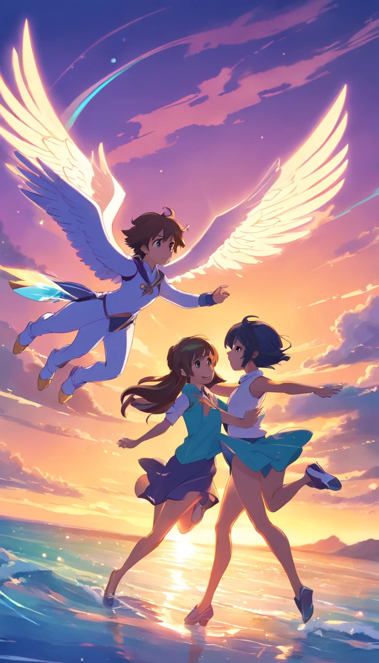 there are two cartoon characters that are playing together, mlp fanart, equestria, commission for high res, with hooves and wings, anthropomorphic mare, by JoWOnder, windy mane, commission art, mlp, by Caroline Chariot-Dayez, jazza and rossdraws, detailed fanart, commission for, hd artwork, from hearthstone, oc commission, sundown