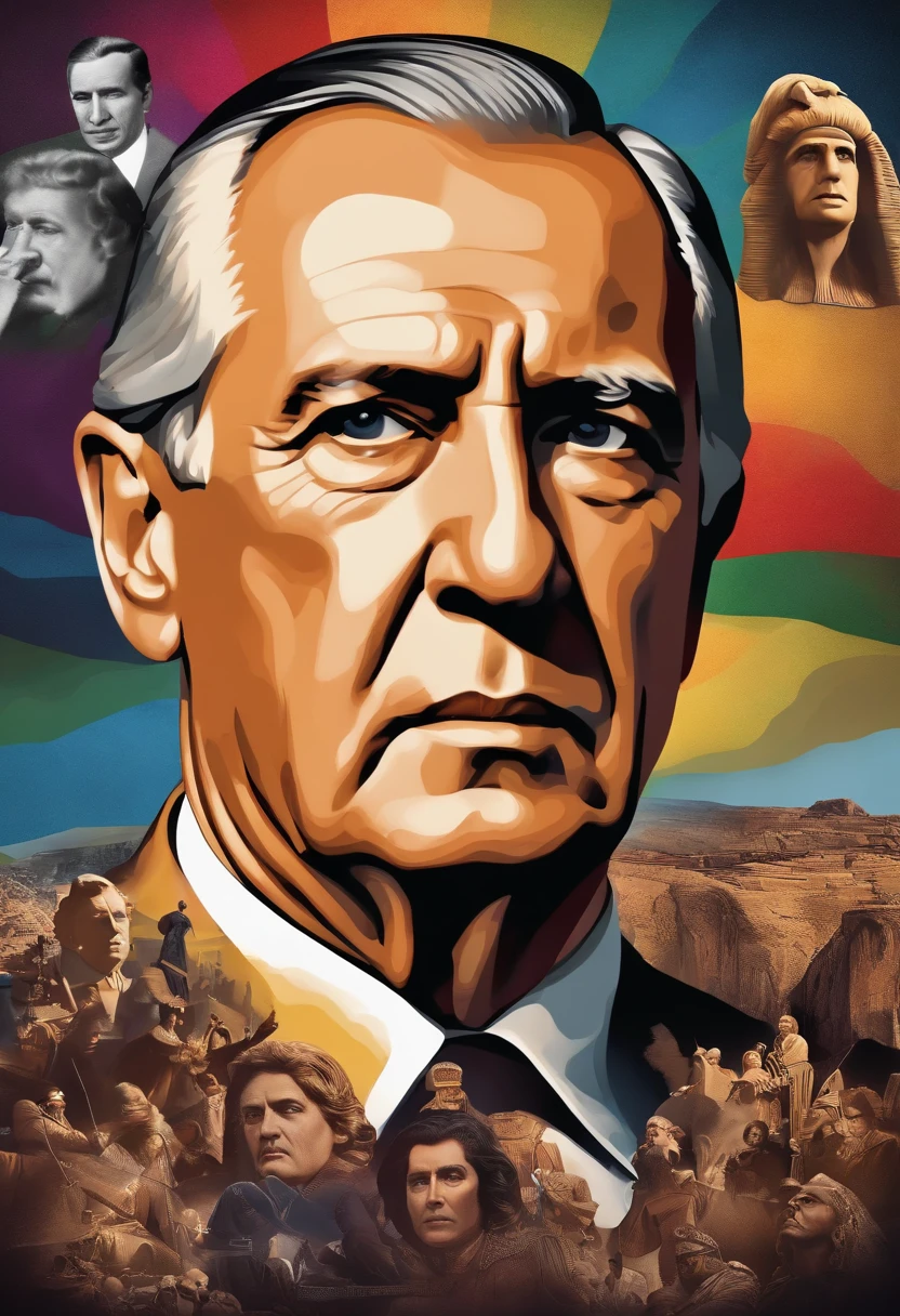 Create an image representing the iconic last words of history's famous leaders, uhd