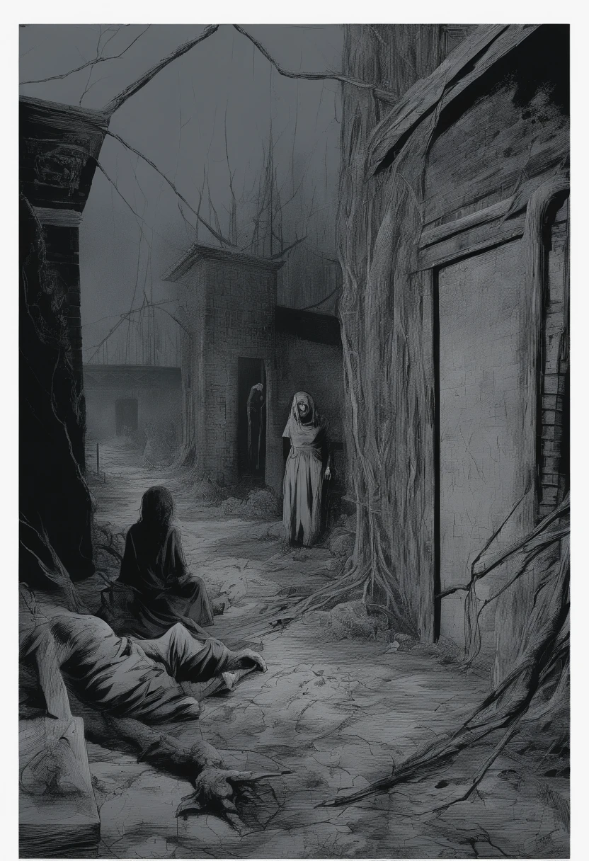 hyborian slaves, 3 girls, chained