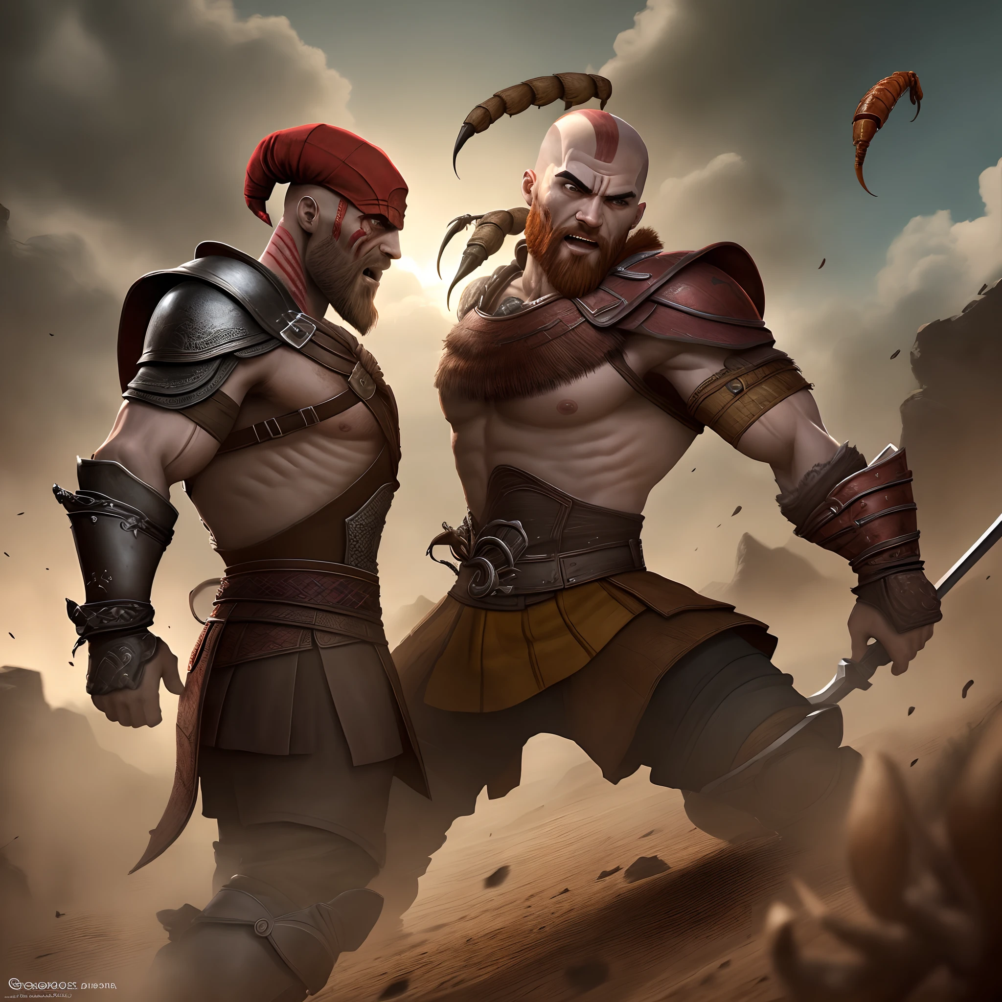 epic battle kratos vs scorpion