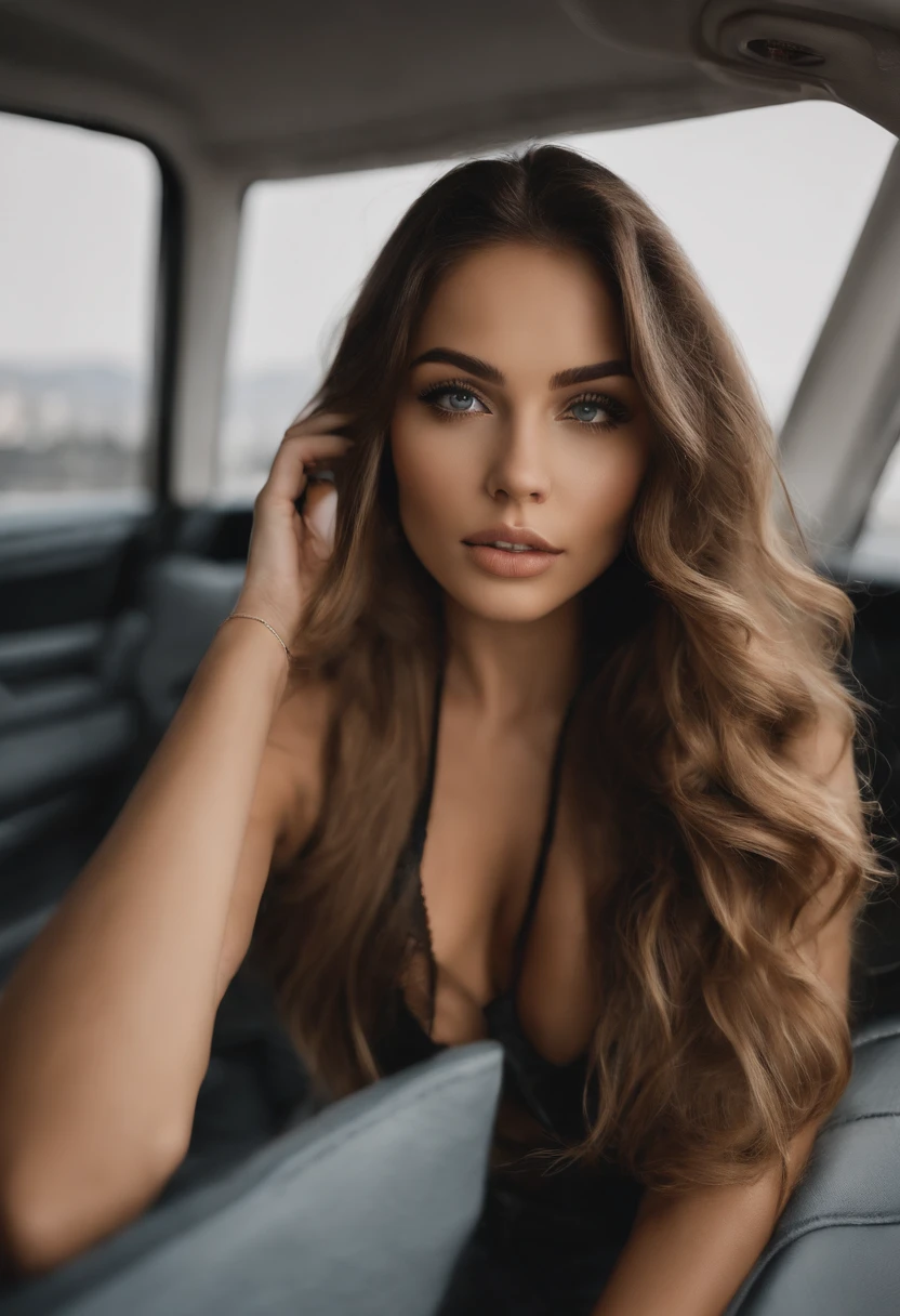 mulher arafed totalmente , com olhos azuis, ultra realistic, meticulosamente detalhado, Retrato Sophie Mudd, cabelos loiros e grandes olhos azuis, selfie de uma jovem mulher, Olhos do quarto, Violeta Myers, sem maquiagem, maquiagem natural, Looking directly at the camera, Rosto com ArtGram, maquiagem sutil, impressionante tiro de corpo inteiro ajoelhado na cama, no quarto, medium to large bust