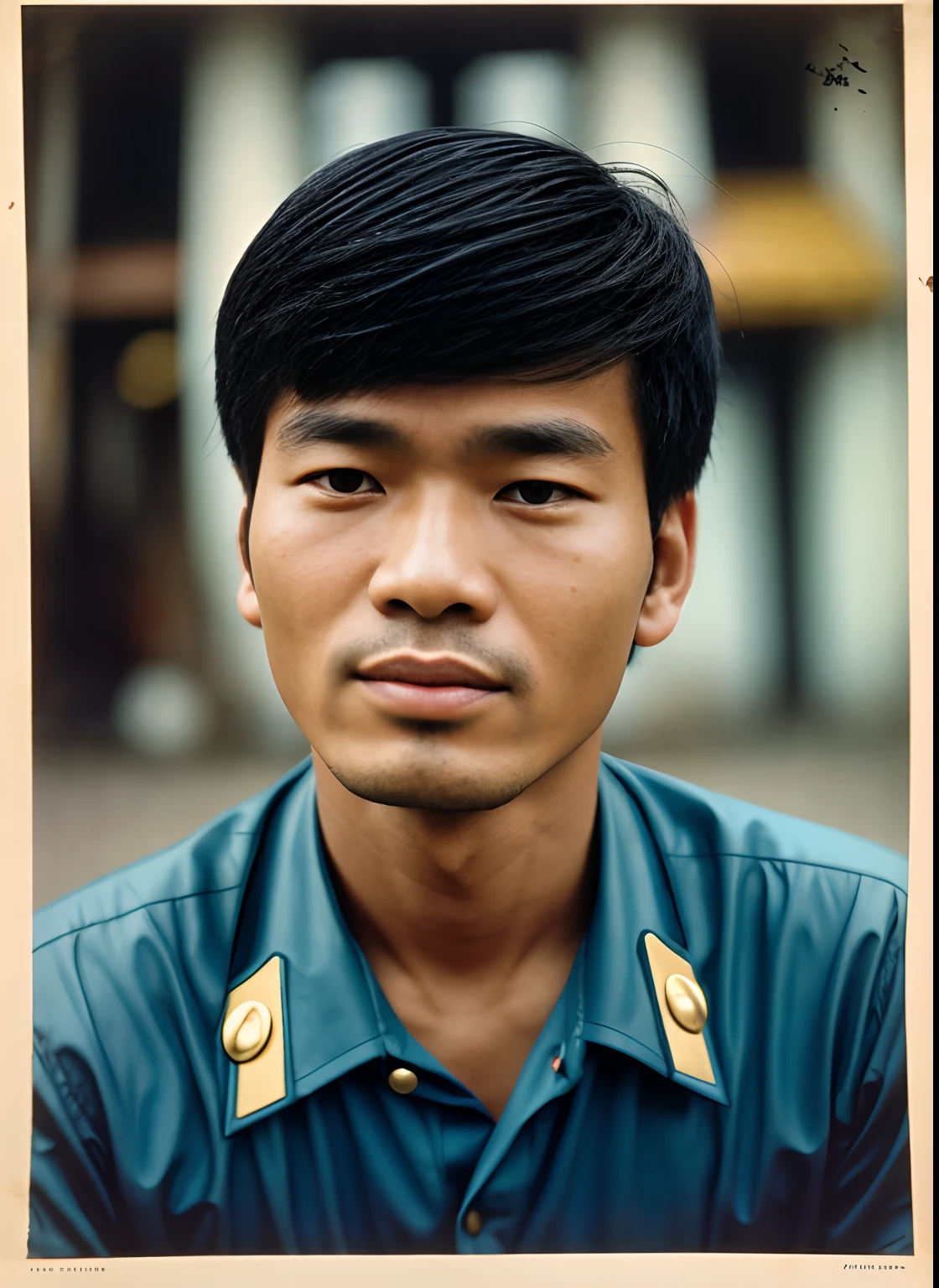 Portrait of a Vietnamese man, photo taken in the 70s