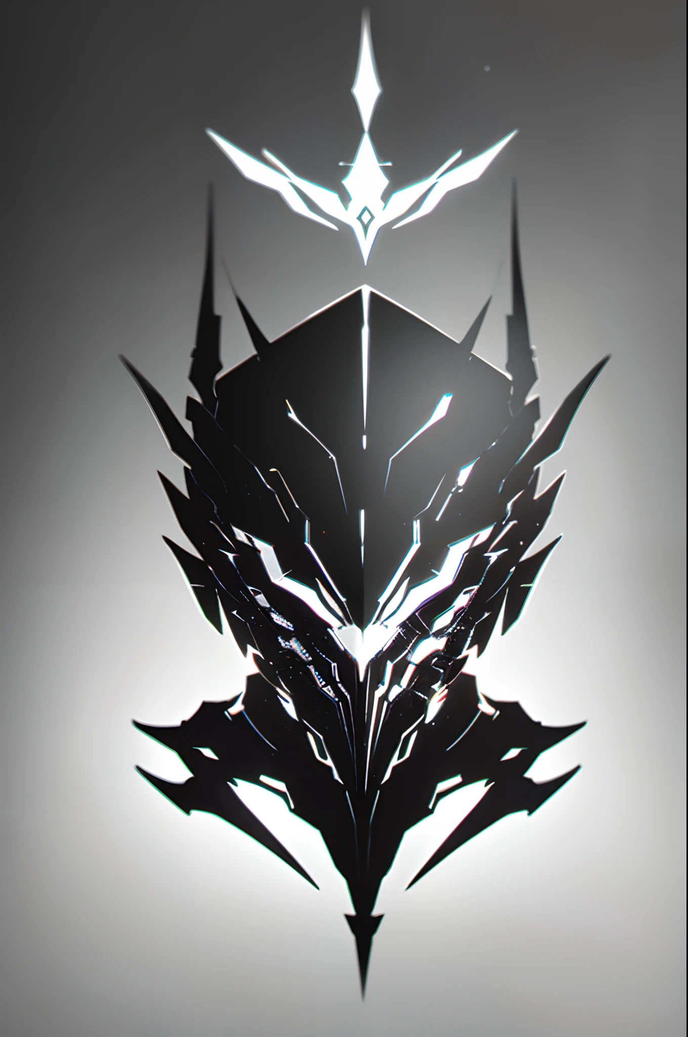 logo, plain white background, monochrome, Grim grin Sigil in warframe