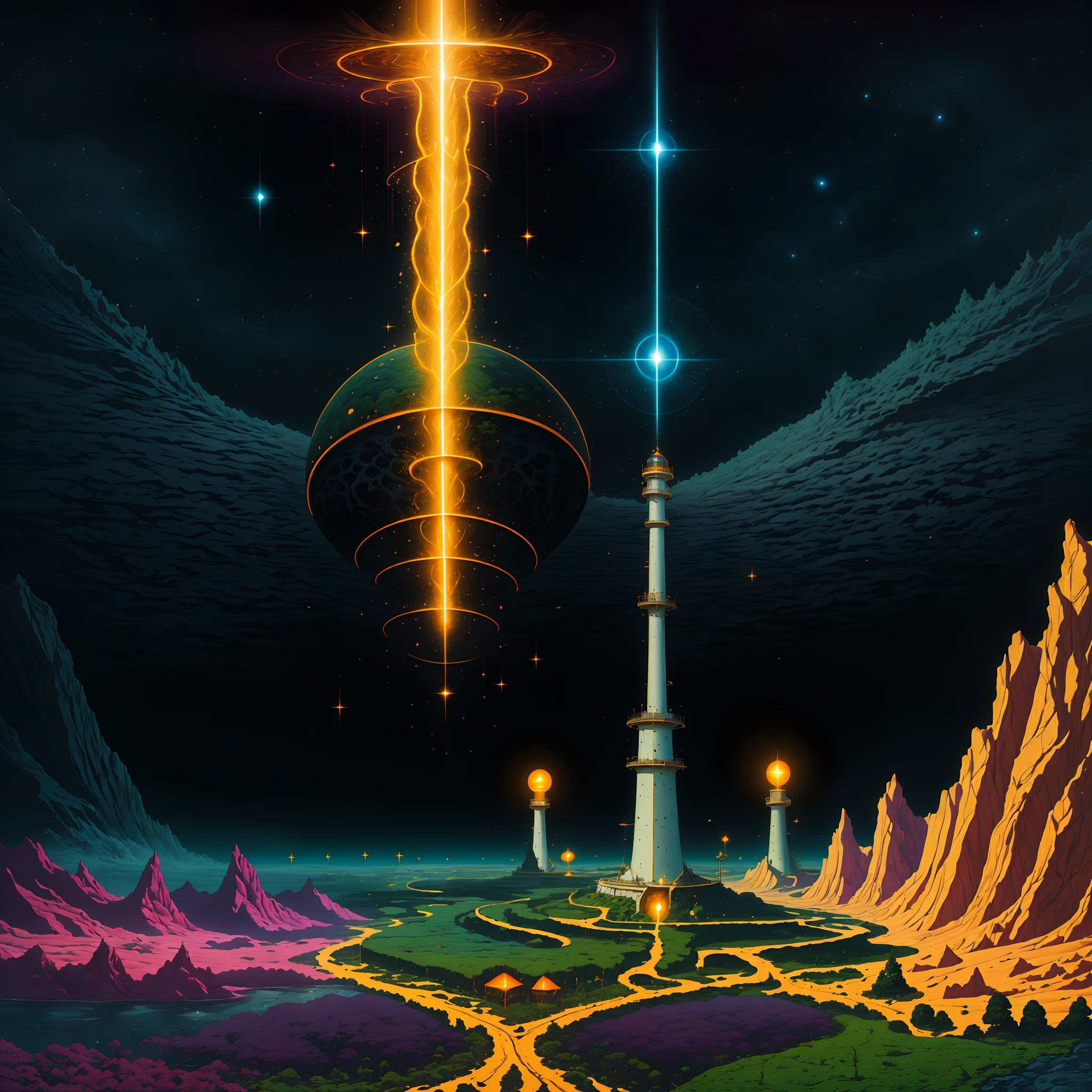 Mind-blowing hyperdetailed regenerative [glitch] art, (koan), matte, understated, (meditative: 1.2), (harmonic), cerebral, (interconnect), (introspective), alchemy, labyrinth, psyche, balanced and reciprocal, mystery, vibrant colors, aesthetic beauty, energy, intricate details, movement, depth, Illustration_Insanity, fantasy00d, meticulous, intricate, intimate, nuanced, film grain, vibrant, ray-traced caustics, subsurface scattering, soft lighting, masterpiece, masterwork, top quality, best quality, highest quality, highest fidelity, highest resolution, highres, highest detail, highly detailed, hyper-detailed, detail enhancement, deeply detailed, awe inspiring, breathtaking, super-resolution, megapixel, UHD, HDR, FHD, 8k, 16k, 32k, 64k, high dynamic range, insanely detailed, beautifully color graded, post processing, post production, dynamic tone mapping, volumetric, ultra-detailed, super detailed, BREAK concept: ("Bio-Mimicry": Imagine a living, breathing lighthouse, "The Landmarker", that grows organically from the coastal ecosystem it inhabits. This lighthouse, naturally integrated into its environment, is covered in a lush layer of vegetation and has organic, biomorphic structures that blend harmoniously with its surroundings. Its powerful rays of light still guide and protect humanity, while its very existence exemplifies a symbiotic relationship between technology and nature.). BREAK, Salvia Divinorum