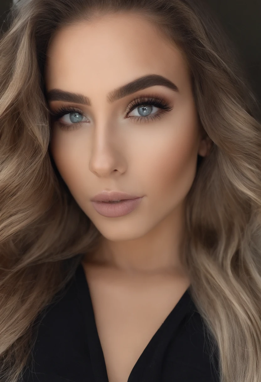 fully arafed , menina sexy com olhos azuis, ultra realistic, meticulosamente detalhado, Retrato Sophie Mudd, cabelos loiros e olhos grandes, selfie de uma jovem mulher, Olhos do quarto, Violeta Myers, sem maquiagem, maquiagem natural, Looking directly at the camera, Rosto com ArtGram, maquiagem sutil, impressionante tiro de corpo inteiro ajoelhado na cama, no quarto, medium to large bust