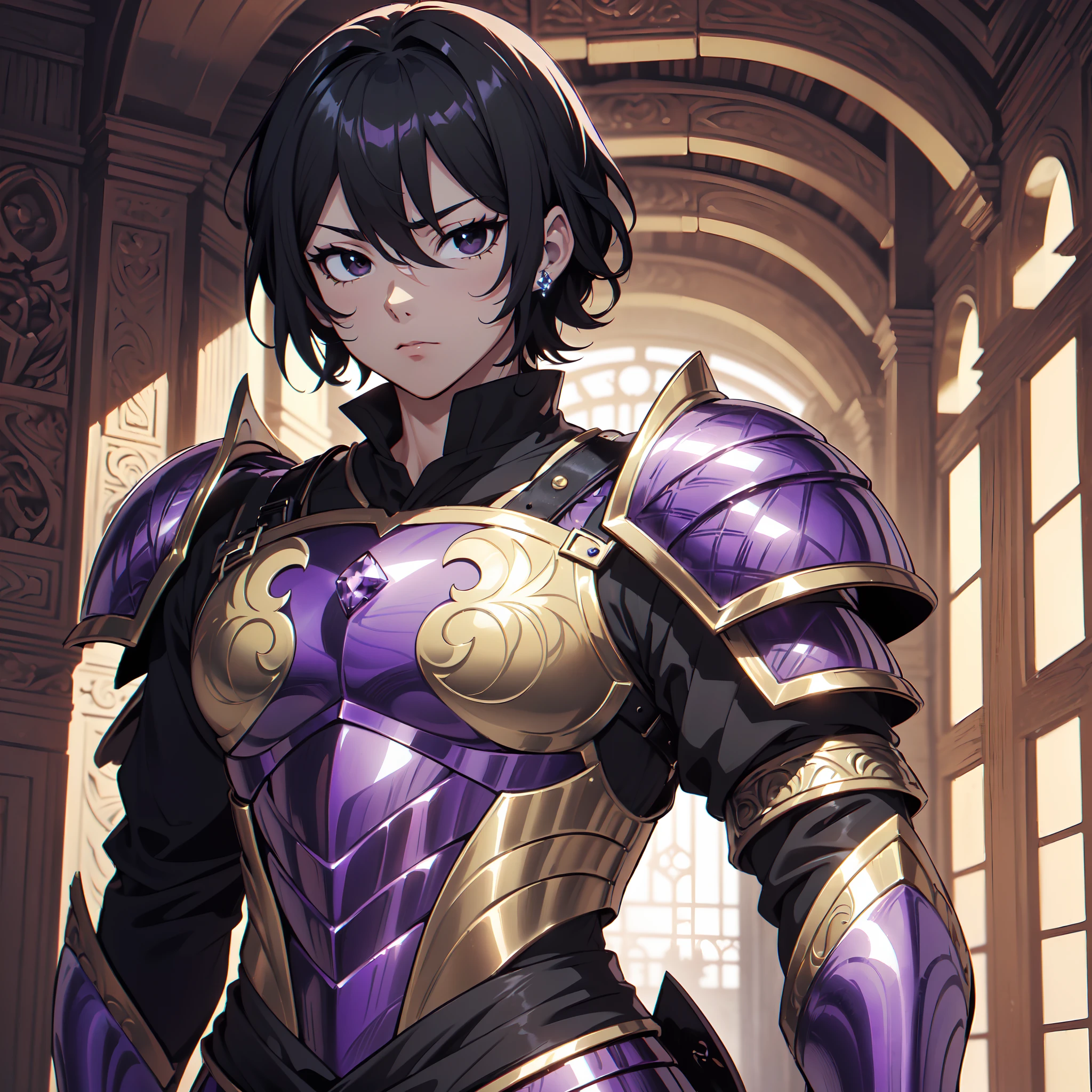 128K Ultra High Definition,
128K Ultra High Quality,
128K Ultra High Resolution,
Best Definition,
Best Quality,
Best Resolution,
Perfectly Detailed,
Perfectly Designed,
Extremely Detailed,
Extremely Designed,
Hyper Detailed,
Hyper Definition,
Hyper Quality,
Hyper Resolution,
Masterpiece,
(((Anime))),
Body Shot,
(((Boy))),
Handsome,
Muscular Body,
(((Black Short Hair))),
(((Black Eyes))),
(((Hyper Detailed & Perfectly Designed Purple Amethyst Armor Plates))),
(((Hyper Detailed & Perfectly Designed Engraving Jeweled Baron Armor))),
(((Inside Of Medieval Royal Palace Background Scenery))),