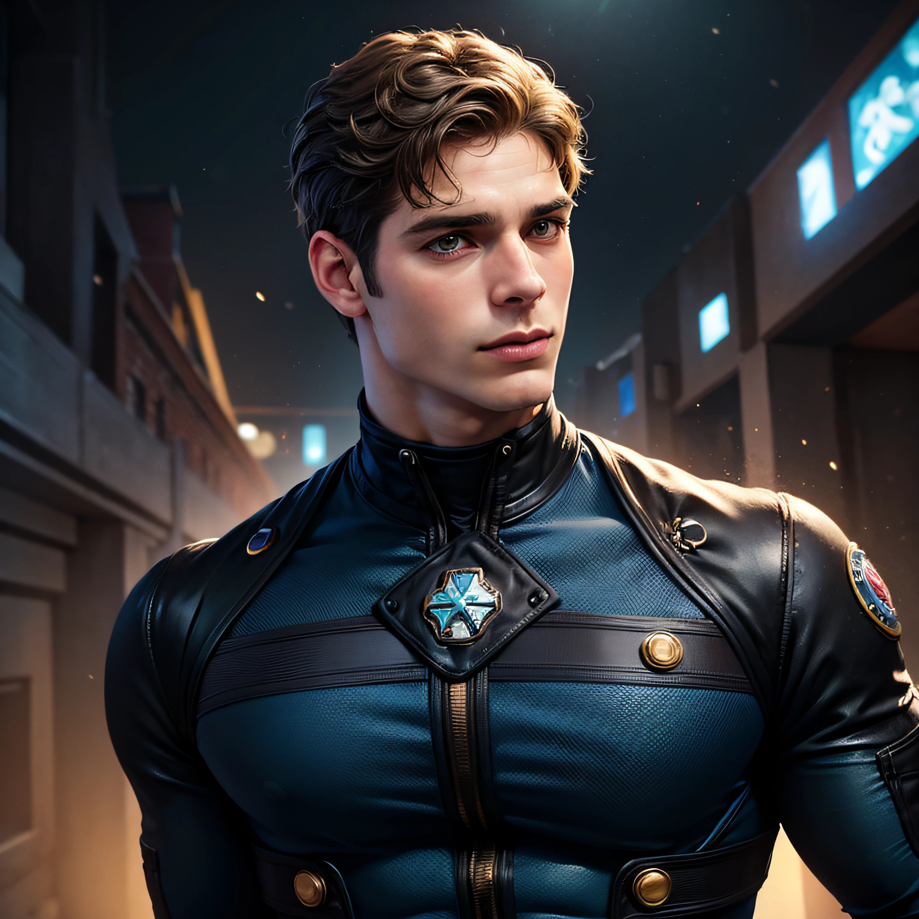 um close up de um menino de 8 anos, sorrindo, cabelo loiro, in blue suit standing in a room, superhero from the boys tv show, Taron Egerton como Wolverine, Tom Holanda, homem no terno azul escuro de corpo inteiro, Tom Holland como Peter Pan, Retrato de Tom Holland, Tom Holland como o Hulk, Ele se parece com Tye Sheridan, heroic look, quicksilver, pose masculina heroica, sem texto