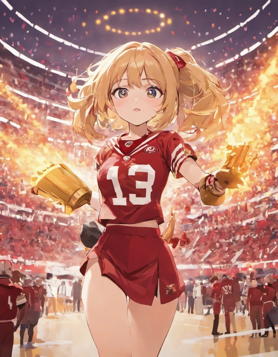 anime girl playing for the 49ers in the nfl
