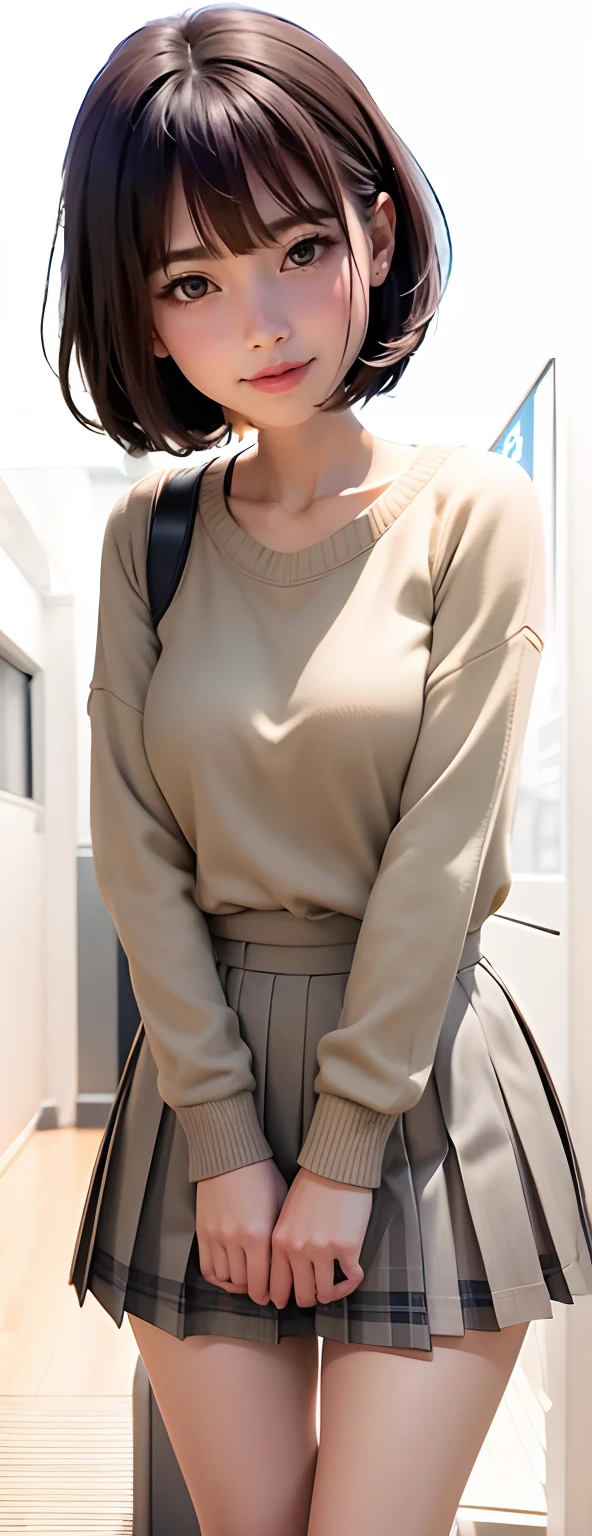An active 21-year-old Japanese woman、She's wearing a very provocative bikini、Swimsuits made with the bare minimum of fabric、Extremely small swimsuit、Stand with hands on hips、Realistically rendered under a brightly lit pool、High-resolution images、high resolution、Realistic、Realistic skin texture、Nipples and genitals are covered、You might see a little bit of pubic hair.