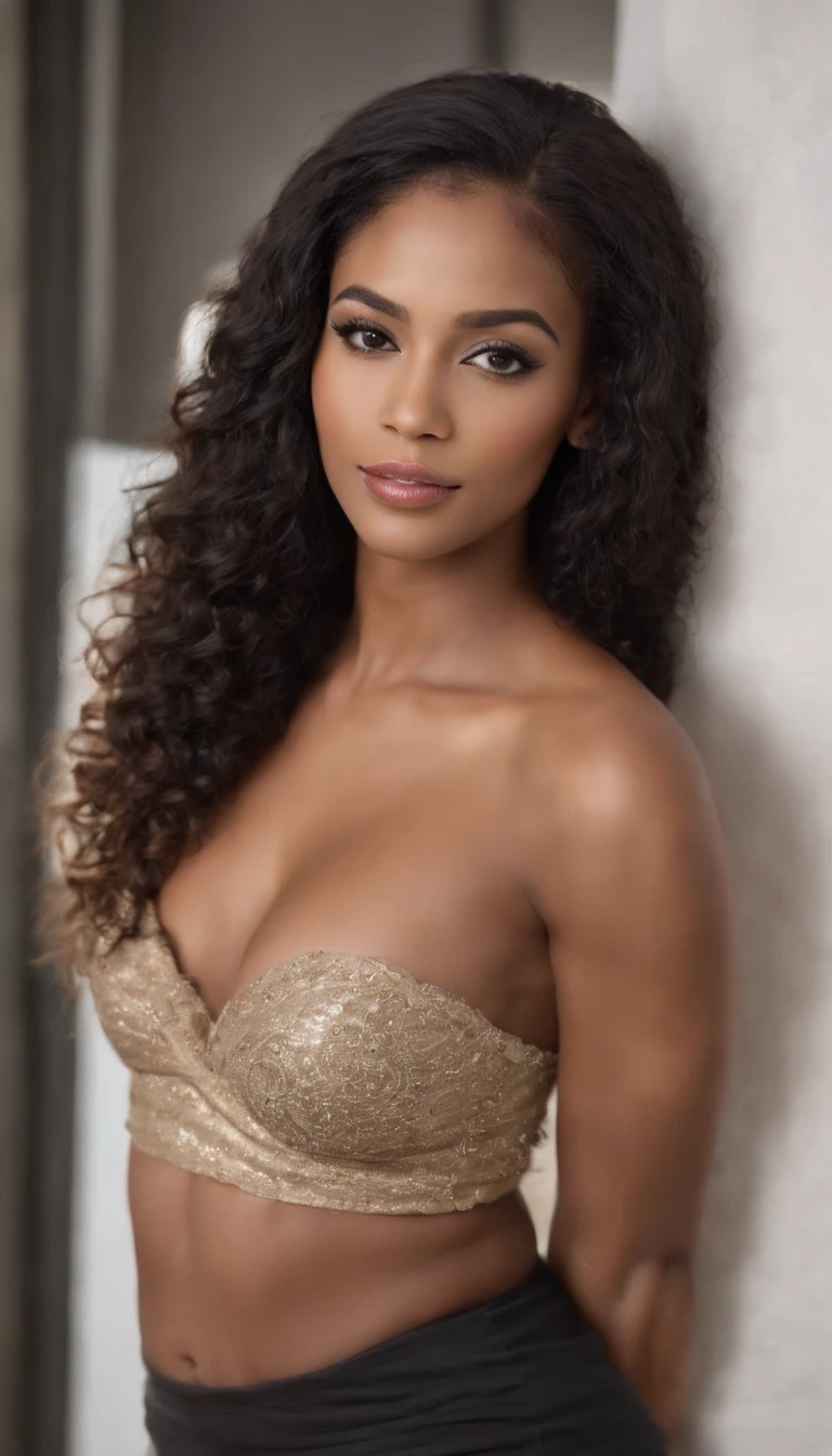 A beautiful and incredible black Brazilian woman,Retrato da parte superior do corpo,Free curls, cabelo encaracolado preto, (Escuro, Menor, cabelos cacheados), Cabelo encaracolado longo preto selvagem, Multiversales Cabelos, Brasileiro, Cabelo curto preto cacheado, Cabelos pretos cacheados, seduzir, cabelos ondulados espalhados, Cachos barrocos, seduzir, Encaracolado, Helles, cabelos cacheados, Cabelo, lockiger Pony full body pic sexy bikini