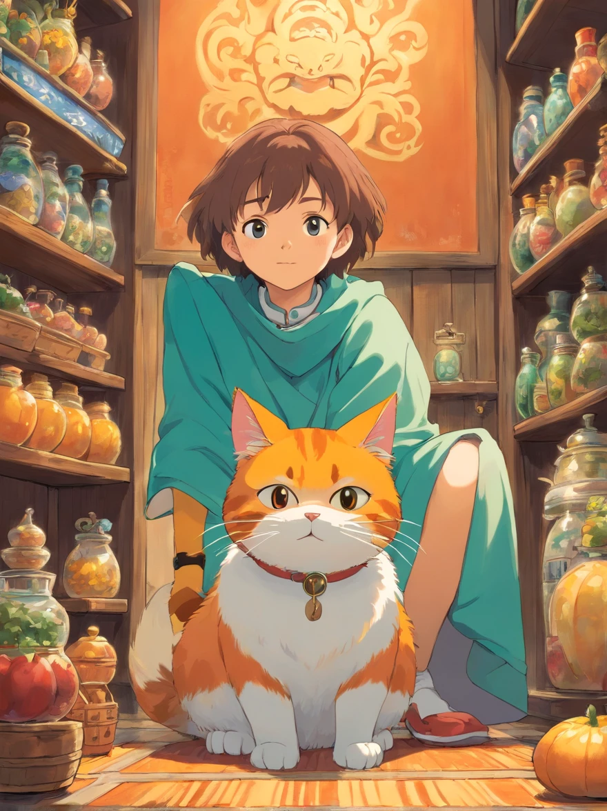 desenho, gato,laranjado, rindo, meigo,
