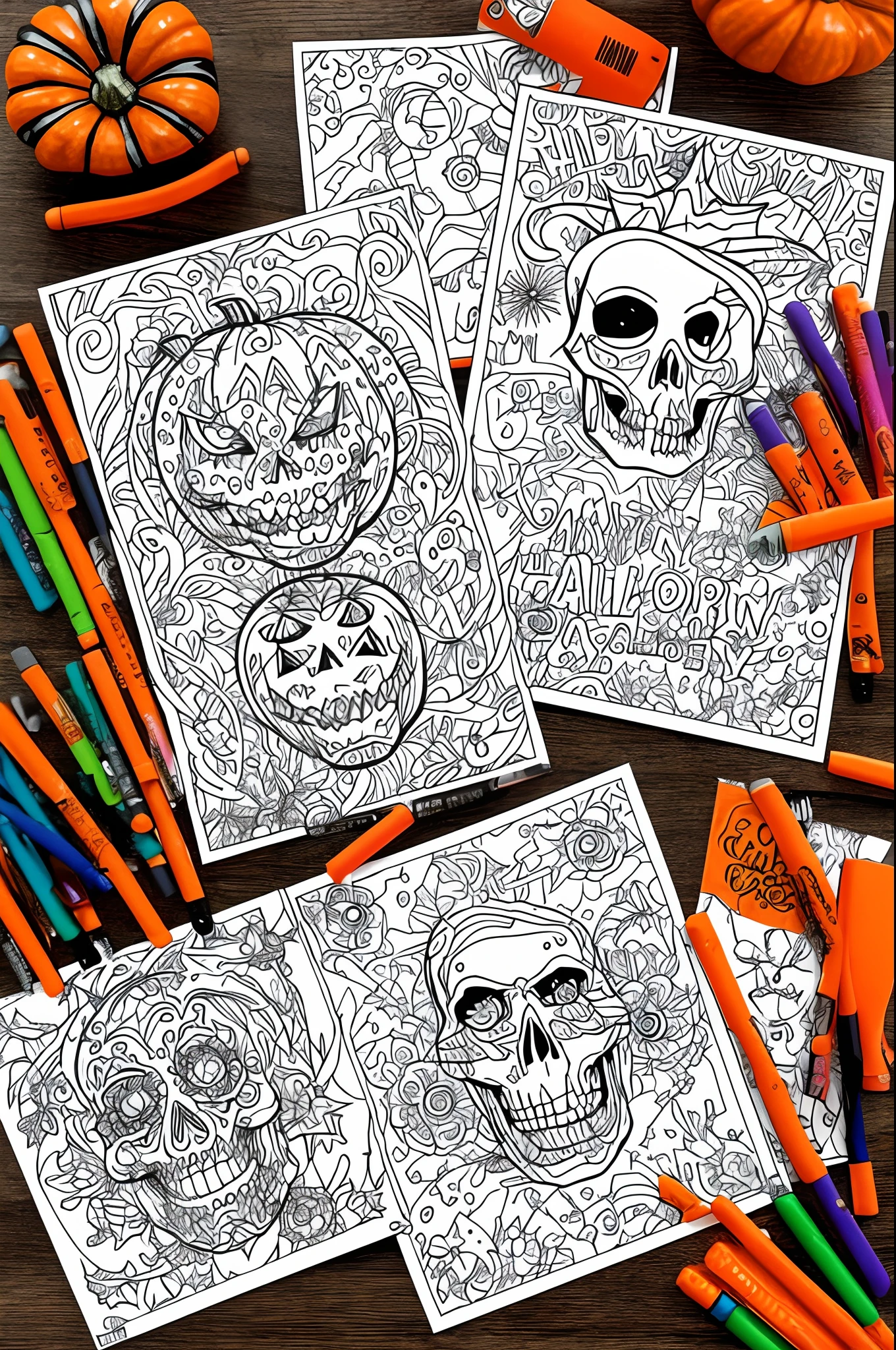 Coloring Halloween pages