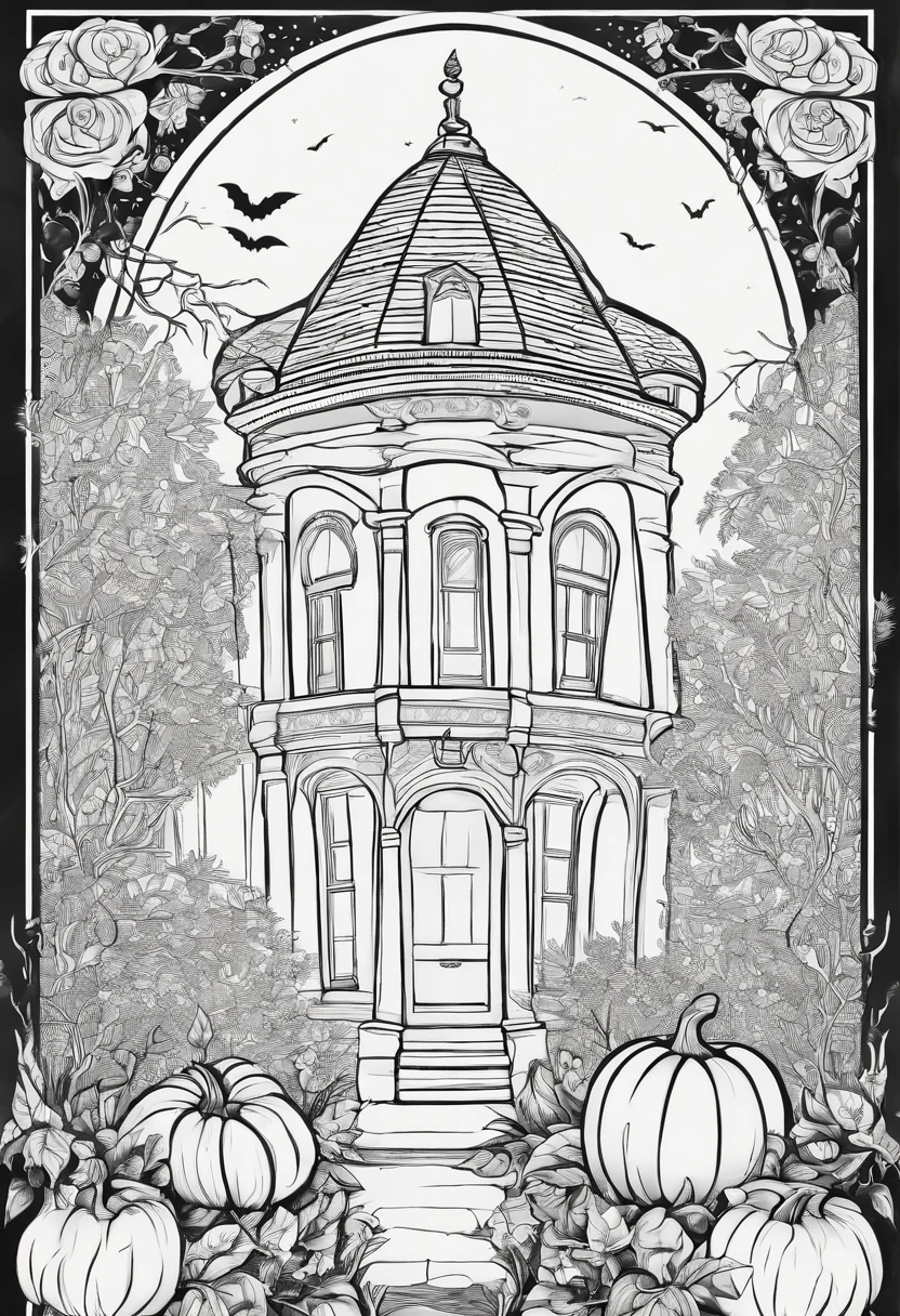 A Halloween coloring picture