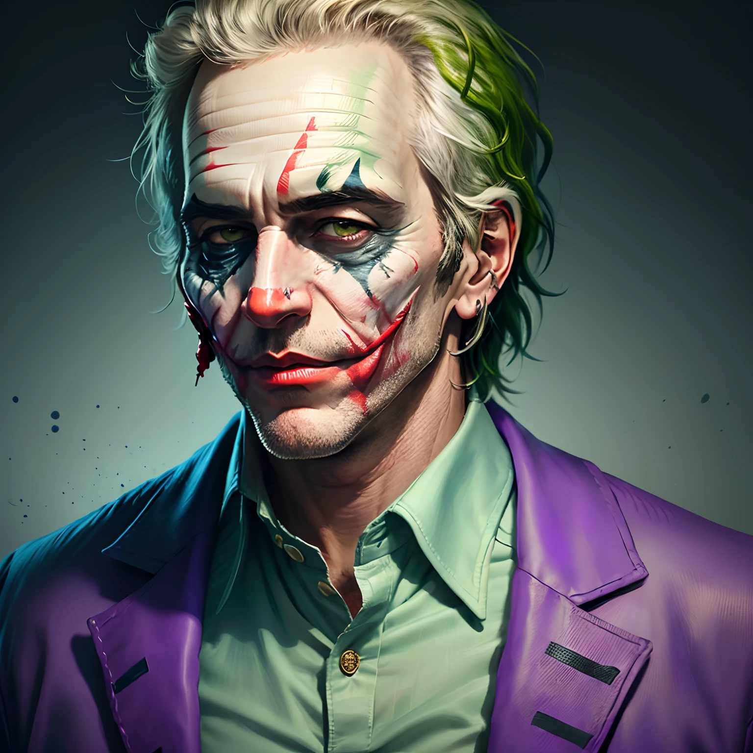 Jeffery Epstein wearing joker makeup