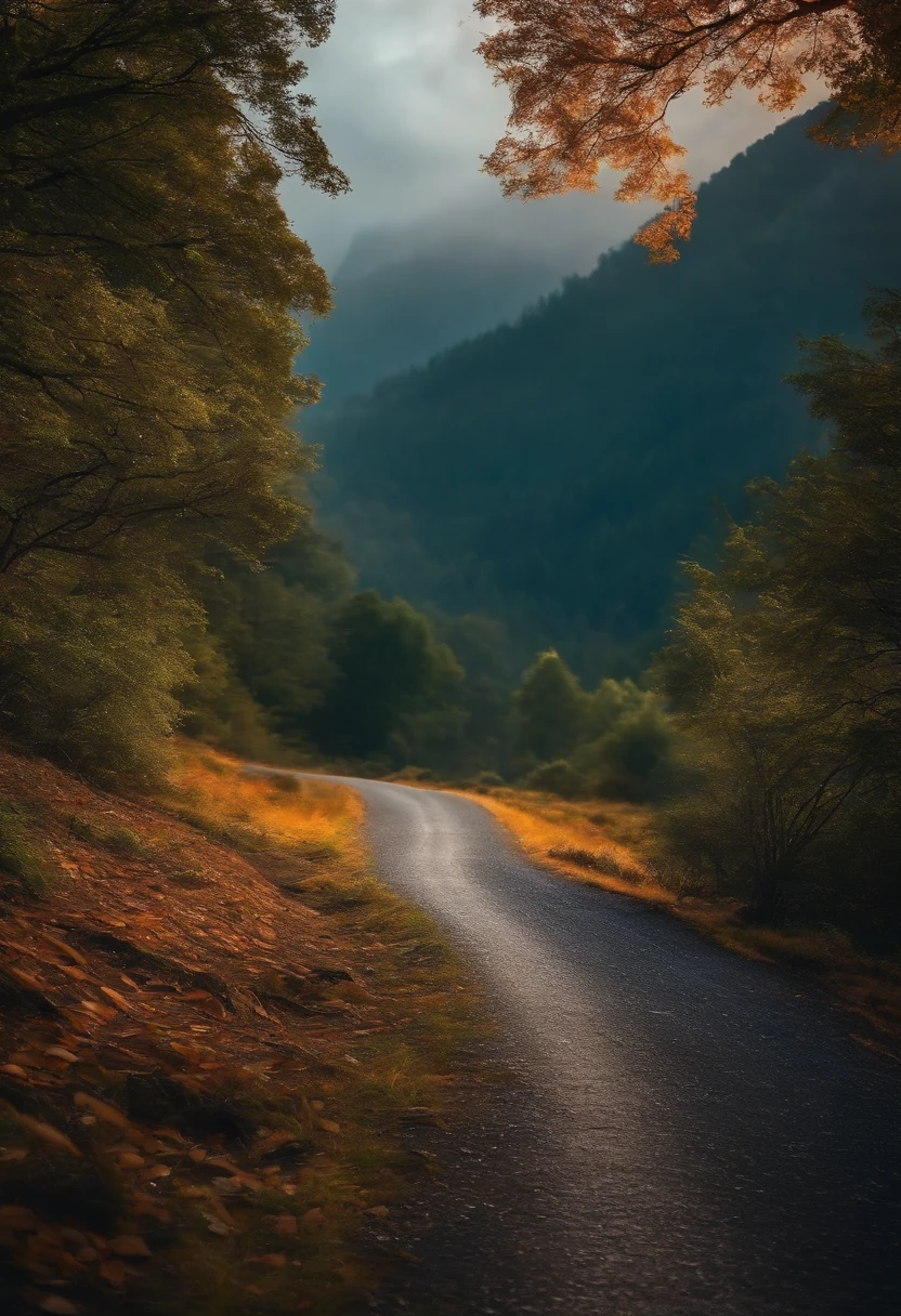 Nature, editing background 4k,blur, high details road, realistic
