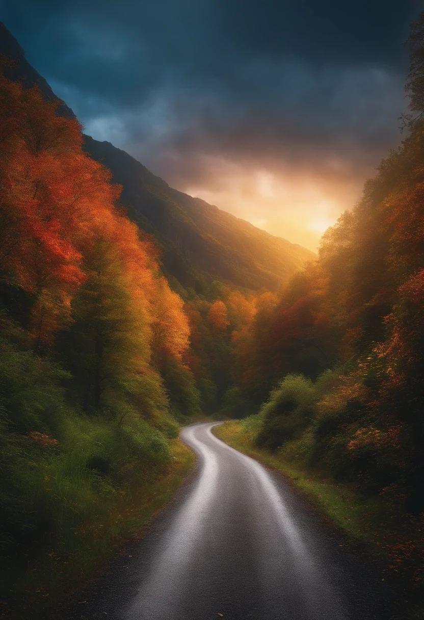 Nature, editing background 4k,blur, high details road, realistic