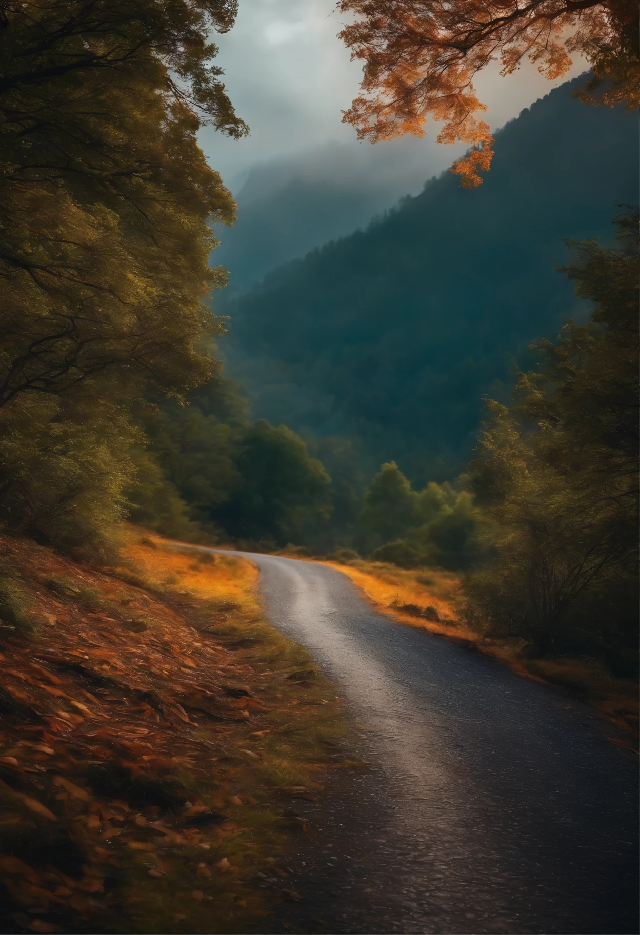 Nature, editing background 4k,blur, high details road, realistic