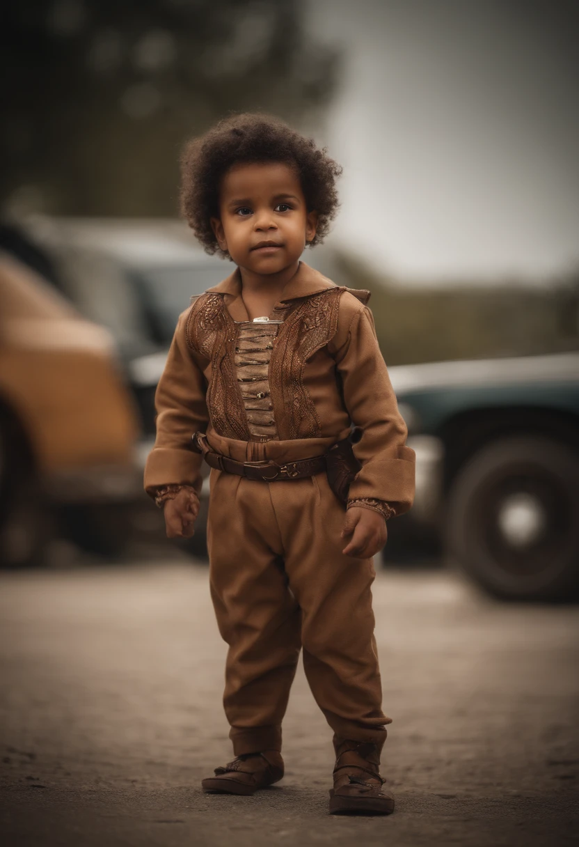 cute brown man in a Halloween costume spoke. background