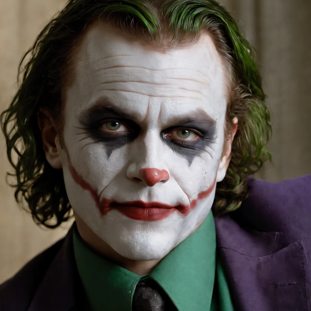 analog style, modelshoot style, photo of sks man dressed like (The Joker:1) by Flora Borsi, style by Flora Borsi, bold, bright colours, ((Flora Borsi)), <lora:cortazar:1>