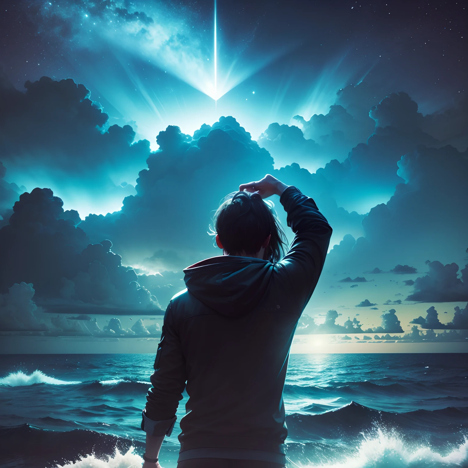 A nocturnal encounter with strange lights in the sky over the Bermuda Triangle."