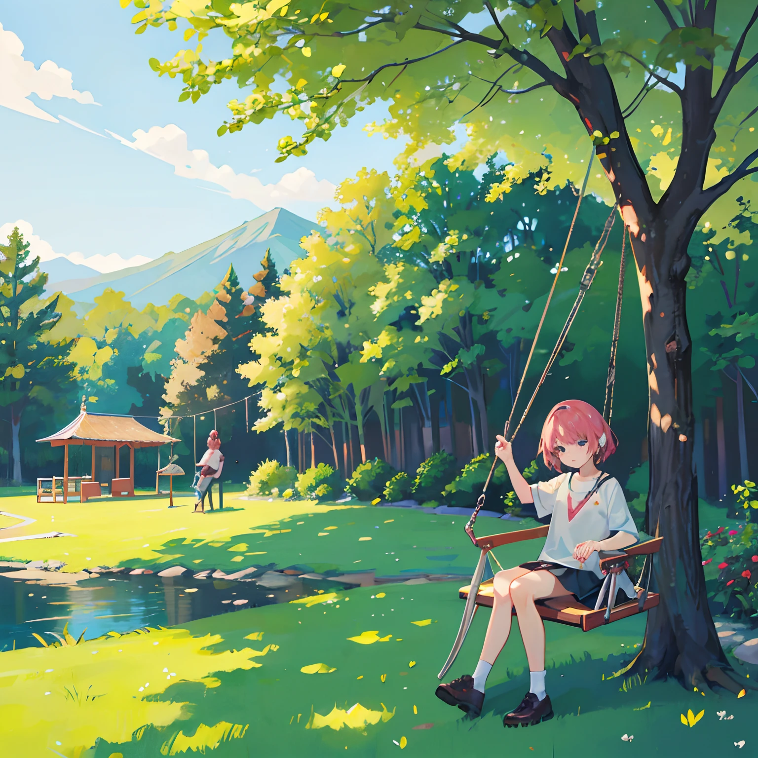a park、swing、Ballanzo、landscapes、no human