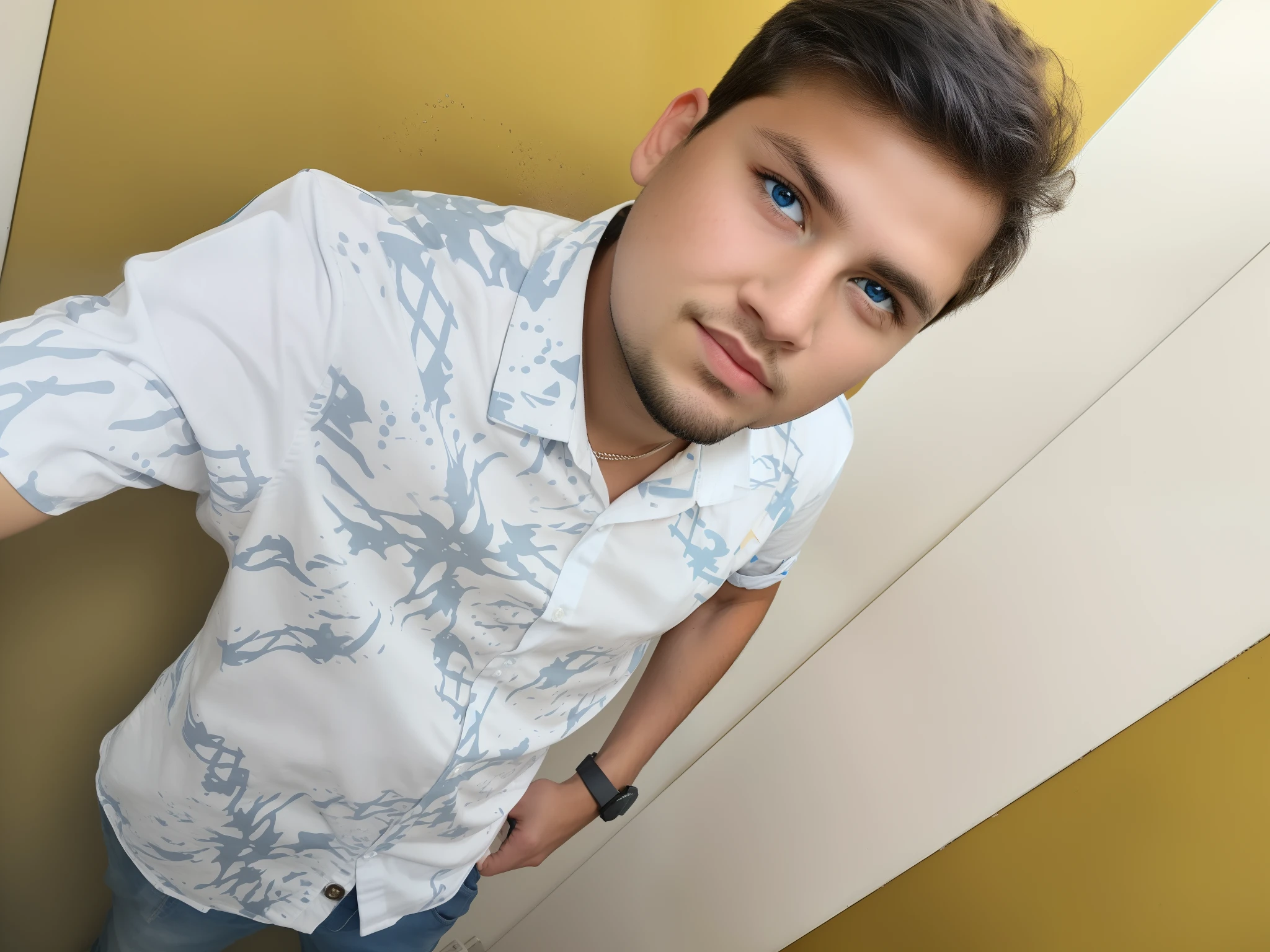 Handsome boy with a blue eyes