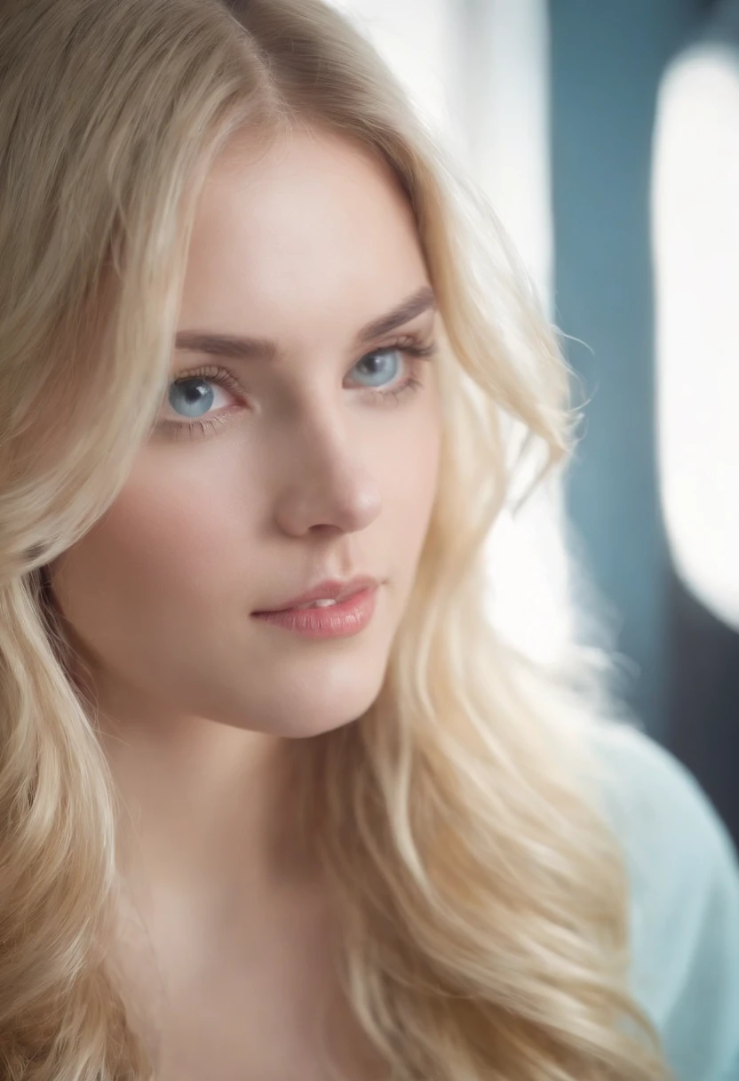 1 girl, very disheveled hair, |blonde, very beautiful long shiny hair, very beautiful pretty face, shiny shiny beautiful skin, solo, super high quality, hard focus, film grain, super high resolution, masterpiece, sparkling nice detailed crystal clear light blue eyes,