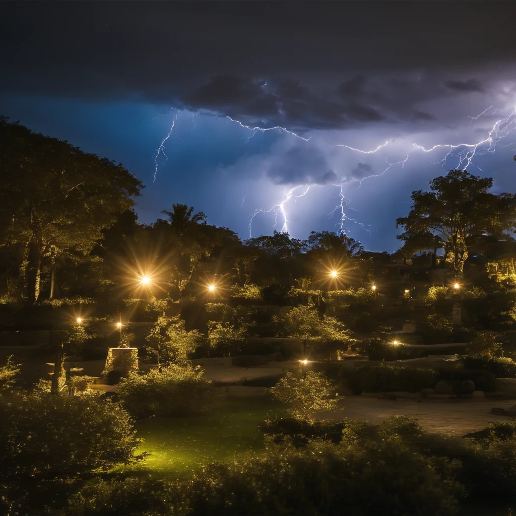 Master Parts、Superior Quality、superior image quality、The 8k quality、Beautiful photos of lightning:1.9、magnifica、(Pyramids:1.9)、(((Dramatic Lightning:1.9))), Blue lightning:1.9