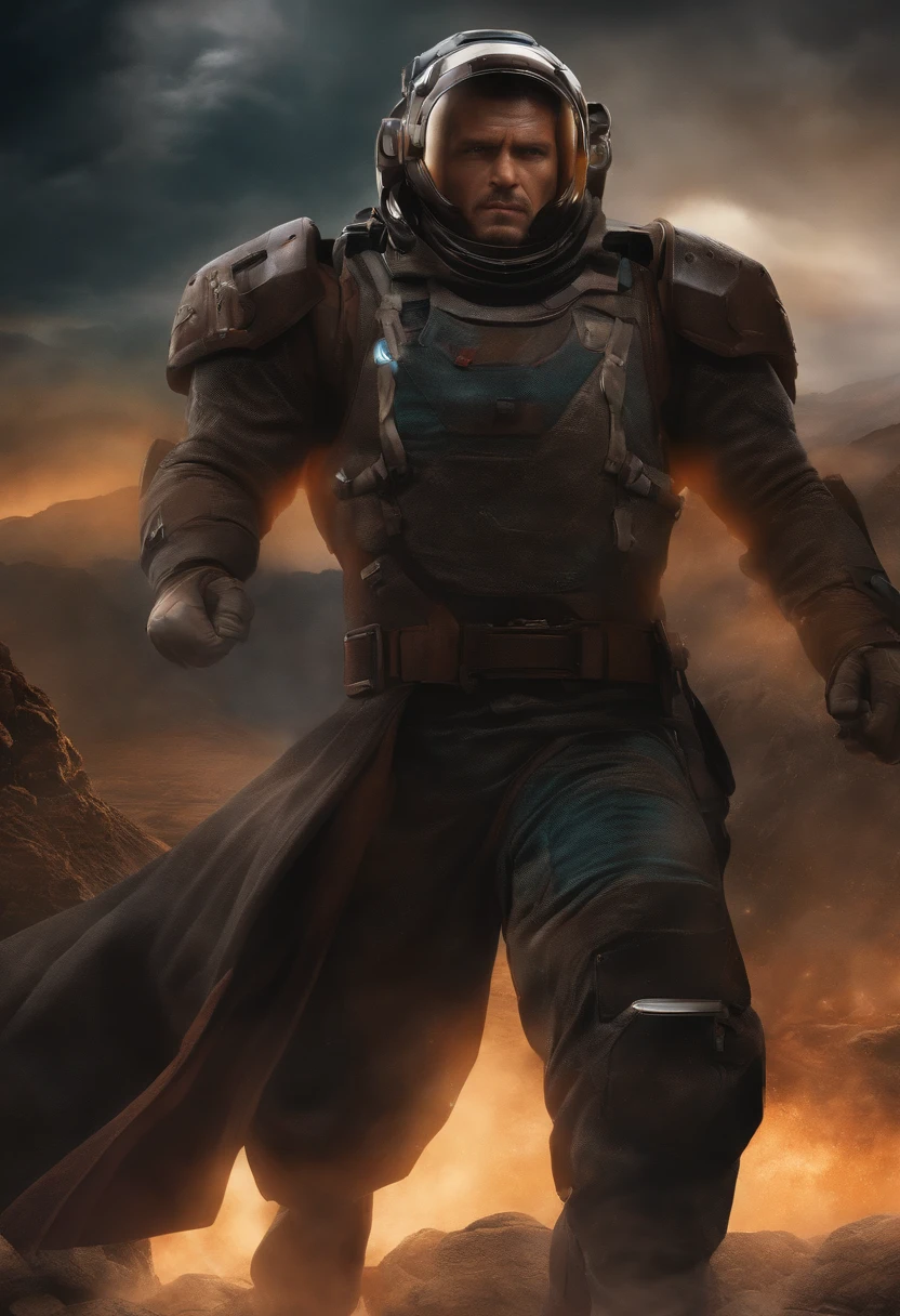 (masutepiece, Best Quality), Trekker,well-muscled,Amazing concentration,Full