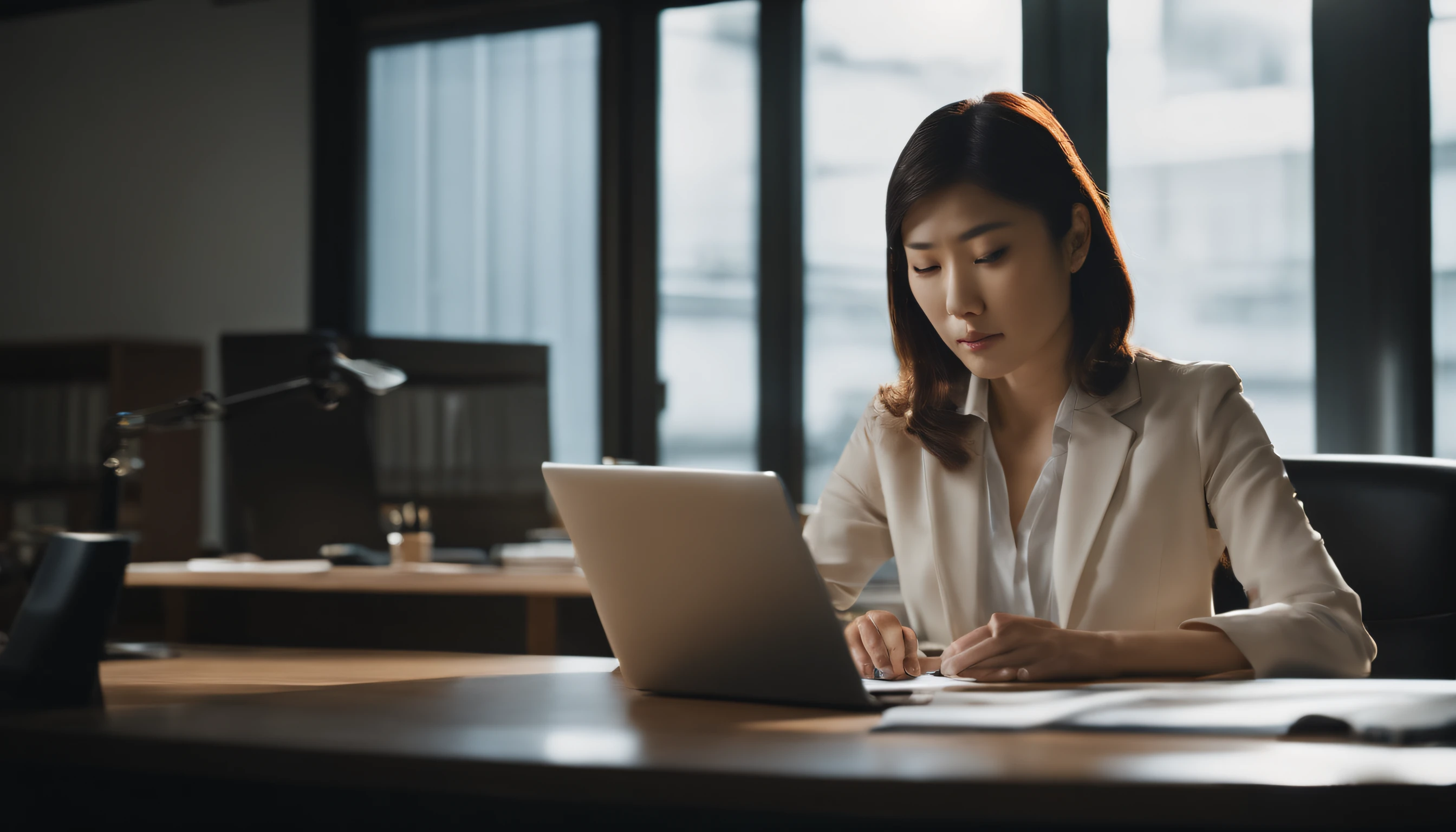 Japan woman working in office