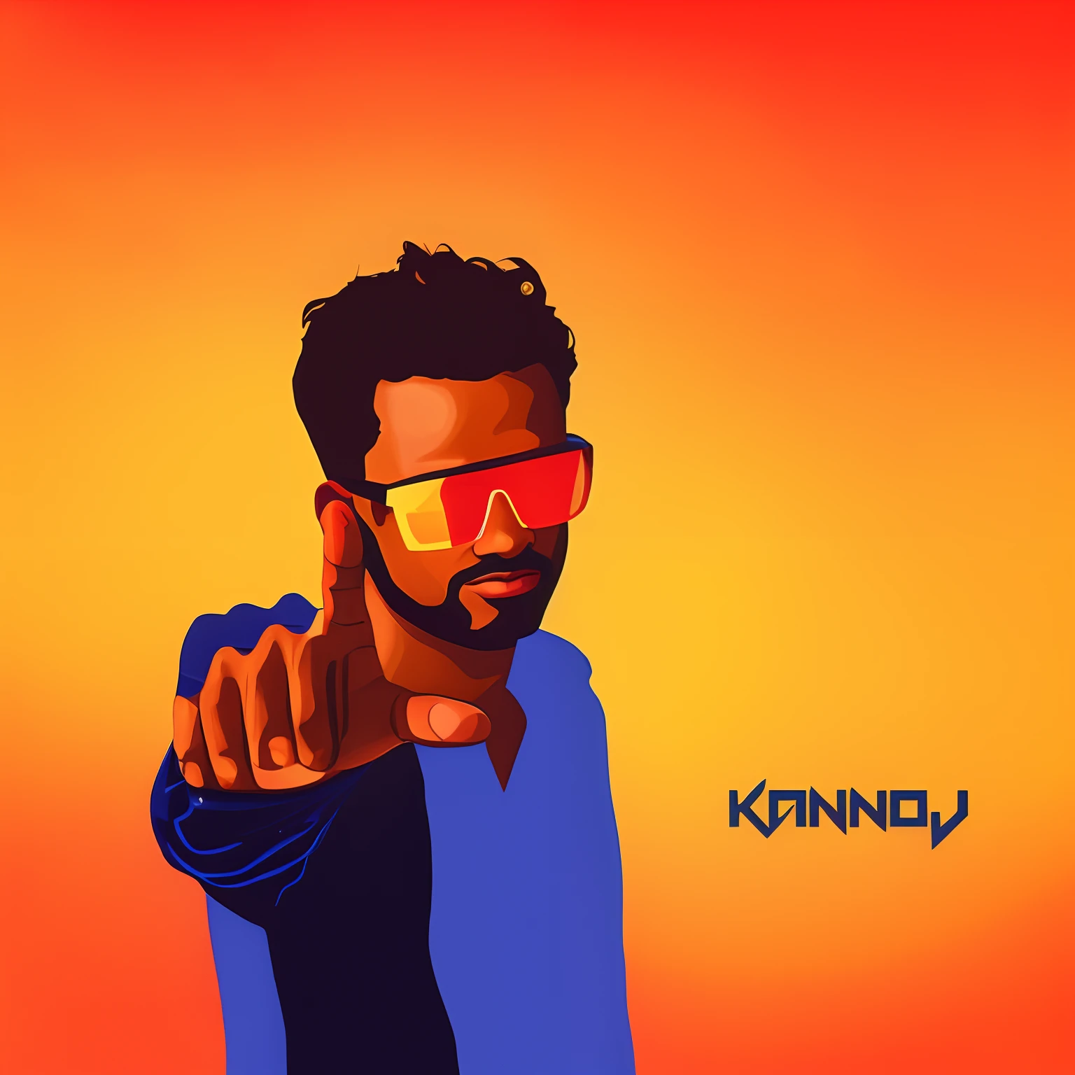 arafed man in sunglasses making a peace sign with his hand, new album cover, new song, music album cover, album art cover, album art, album cover!, album cover, with index finger, alternate album cover, blurry image, rap album cover, official artwork, album artwork, profile picture 1024px, tekkon kinreet