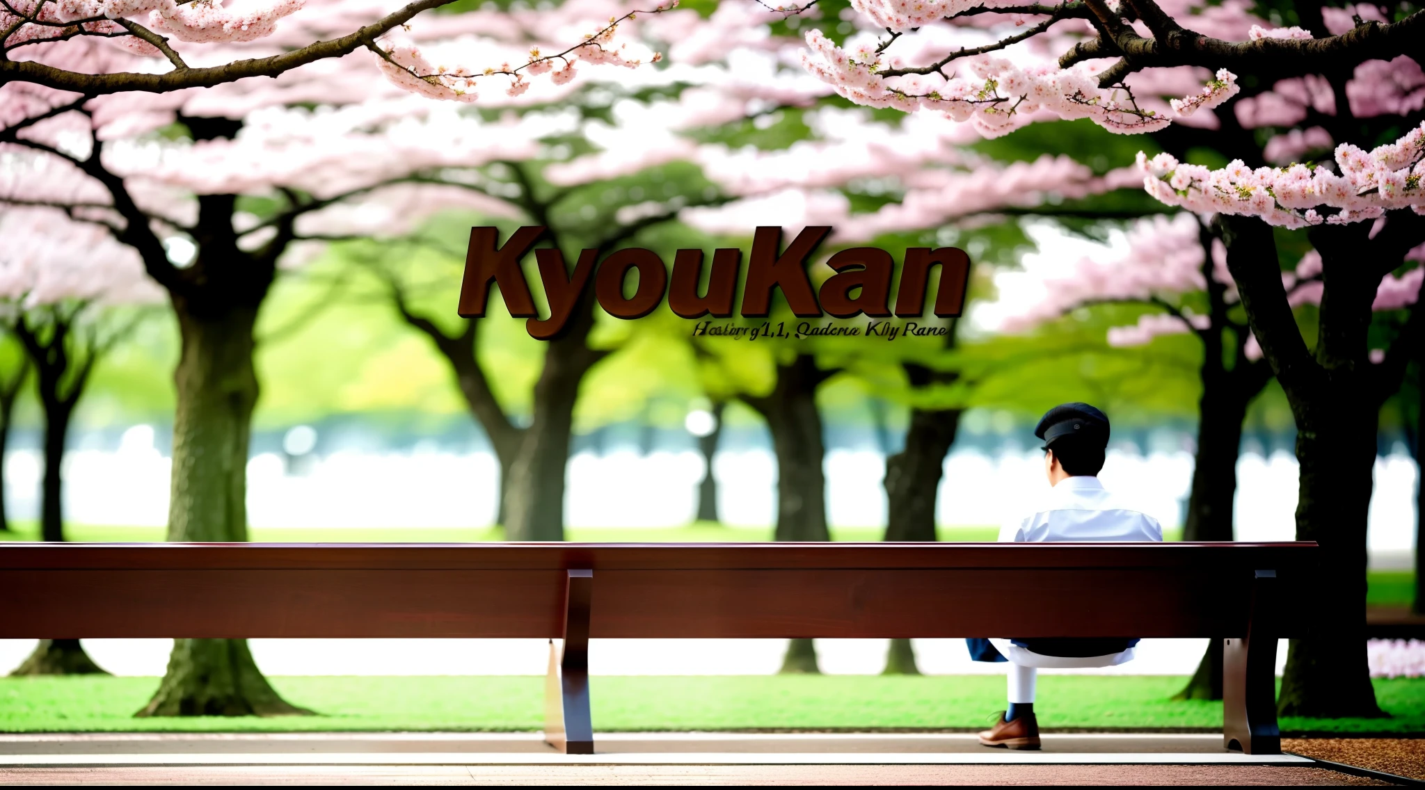 masterpiece, highest quality, (realistic: 1.4), (8K, highest quality), park, young men and women talking happily, Japan people, bench, spring, cherry blossoms