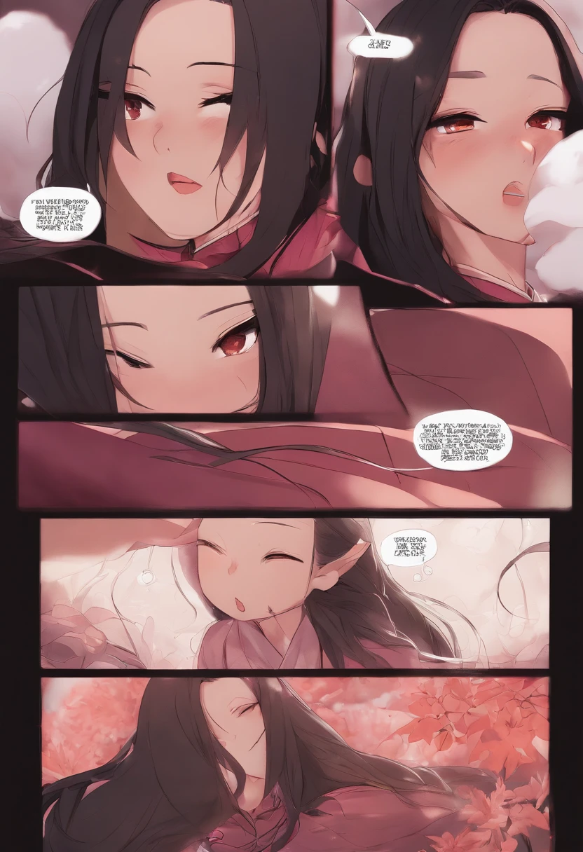 1_girl, long_black_hair, red_eyes, shy_face, pale_skin, white_skin, cute_face, girly_face, lewd_face, 1_boy, horny_boy, short_brown_hair_boy, dark_red_eyes, horny_face, boy_kissing_girl, white_skin, intimacy_couple, love_hetero_couple