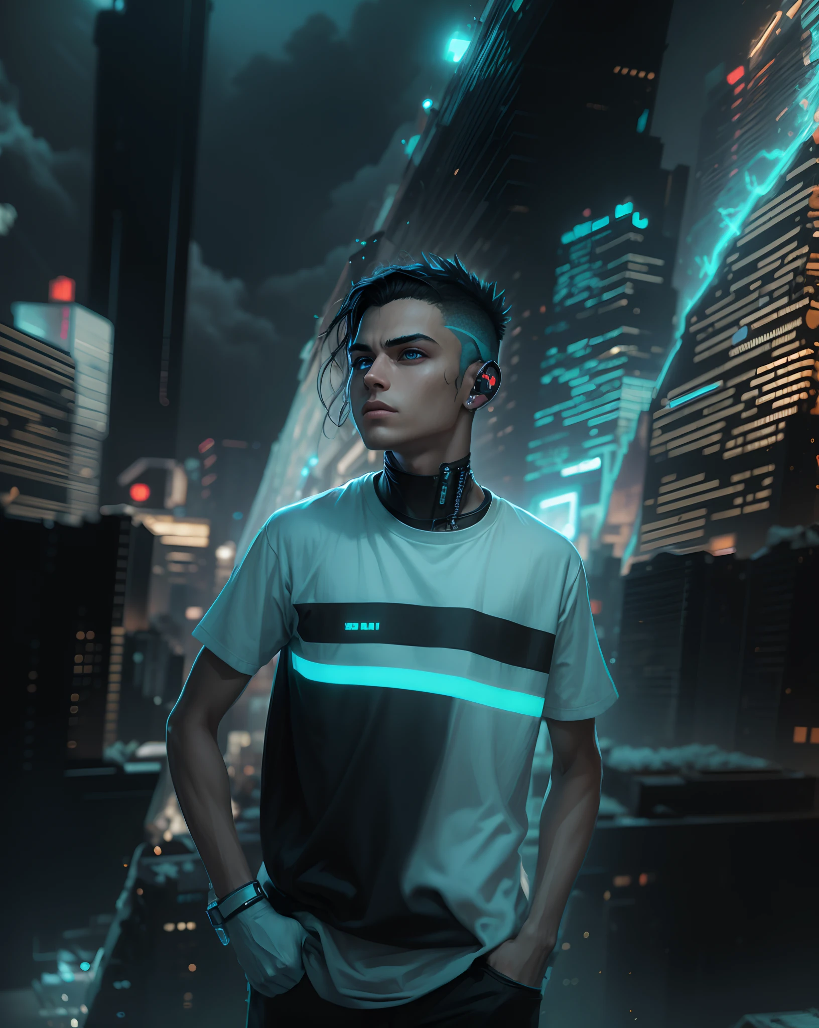 Change background cyberpunk handsom boy.realstic face ,ultra realstic