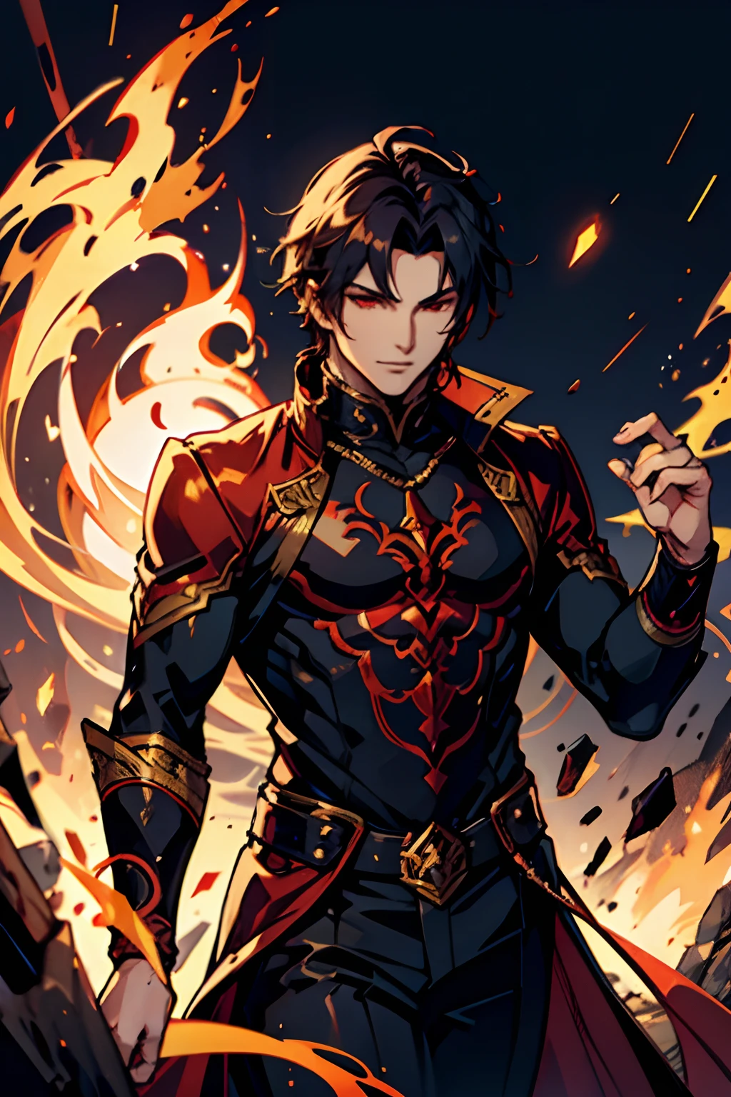 Fire Demon Hot Sexy Man Simple for an Otome Game