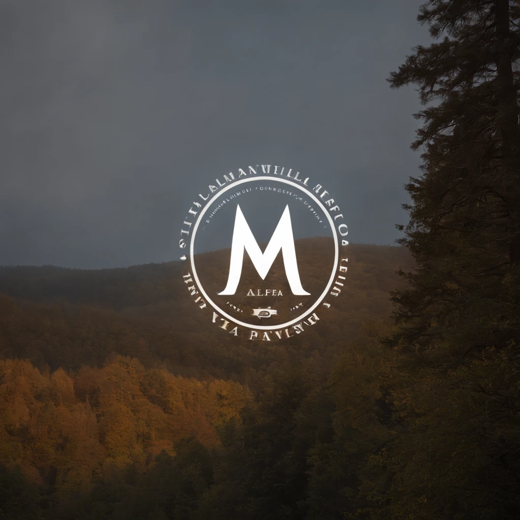 "Crie um logotipo distintivo para o perfil 'A Mente Alfa'. The logo should be a creative fusion of the letters M and A, incorporando elementos que representem a mentalidade alfa. Make sure the logo is visually impactful and conveys a sense of intellectual leadership and mental strength." paisagem infravermelha