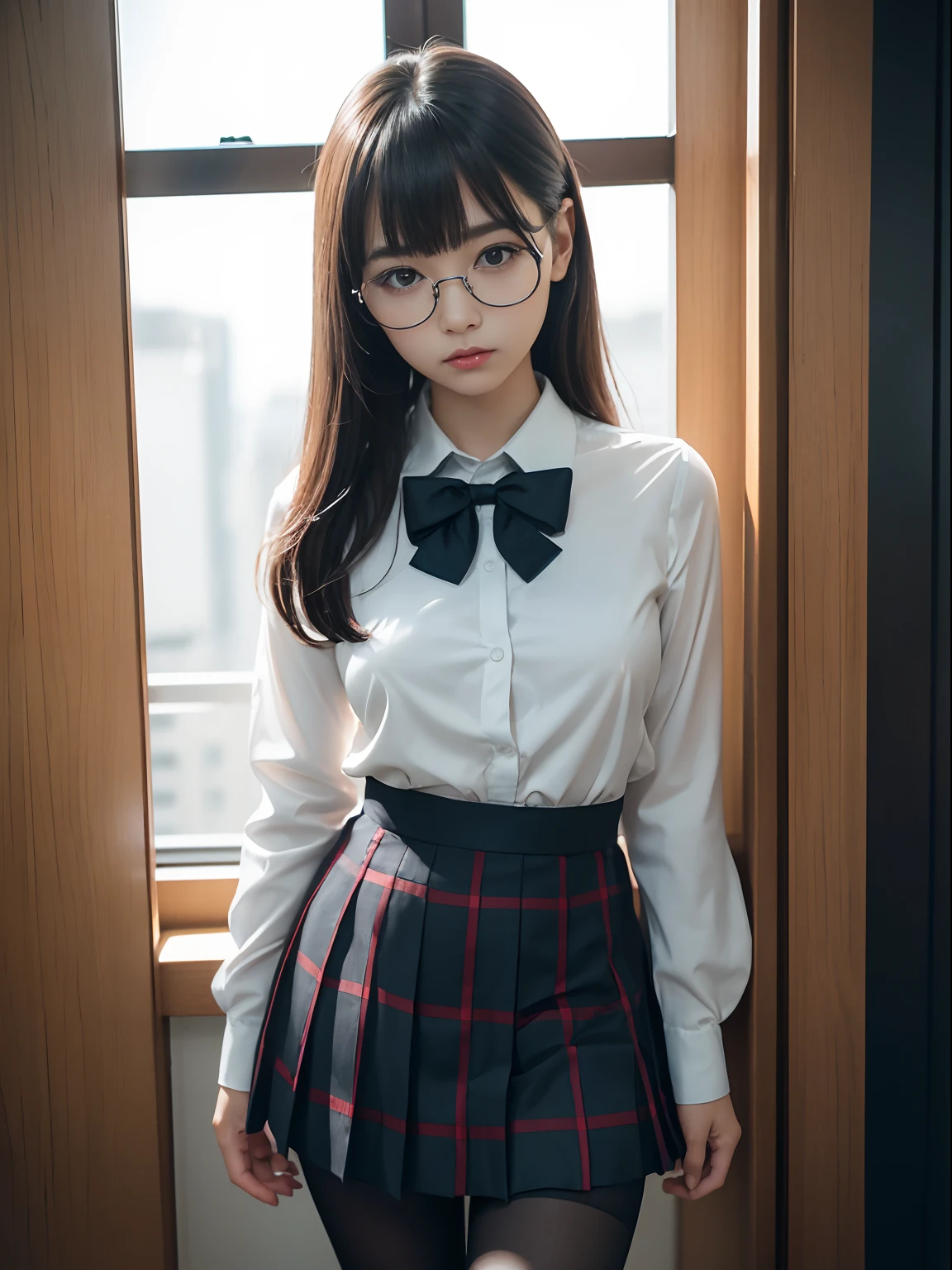 (poneyTail)、(Underwear is visible)、 (((Narrow-eyed))、((Narrow-eyed))、((Narrow-eyed))、(8K、Raw photography、top-quality、masterpiece:1.2),(((small tits))、((small tits))、((small tits))、((small tits))、((small tits)))、)((A-cup))、((A-cup))、((A-cup))、((A-cup))、((A-cup)))、Has a small、(flat breast)、(flat breast)、(flat breast)、(flat breast)、(flat breast)、(being thin)、Dark look、Rasping,glamor,Chromo-white skin,cocky,School,watching at viewers,Looking at the front,Muchimuchi,High-pitched clothing,Erotic,Pupils,de pele branca,kne,((Black pantyhose)),absurderes,a small face,,Forehead visible,Bangs hanging from the left and right sides of the forehead,(a cold expression,Tight eyes,glares,Bullish,irate)、masterpiece,top-quality、超A high resolution,Raw photo,ren,Beautiful fece,One Person, 独奏,eye glass,,Dark look,Small breasts,fullllbody,Round glasses,JK school uniform,hi-school girl,A Japanese Lady,is standing,(Photorealsitic:1.37)、Photon mapping,Realistic、Beautie,Cute little face,Brown-eyed、Black socks、(Red bow tie)、Radio City、Physically Based Rendering、depth of fields、Blurry background、a picture,Body,beauty legs, Long legs, Thin leg,(Bangs are visible), hair, s lips, Blue_The eye, nosesoft,(Light blue shirt), (Navy and blue and white plaid pleated skirt), Knees are visible,Sheer clothing,, Thigh, Black cotton socks,Nogizaka Idol, 女優, Japan Idol
Waiting to start