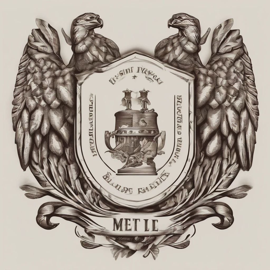 Create a coat of arms with the letters M , Um " Mente alfa " em alta qualidade , para um perfil motivacional