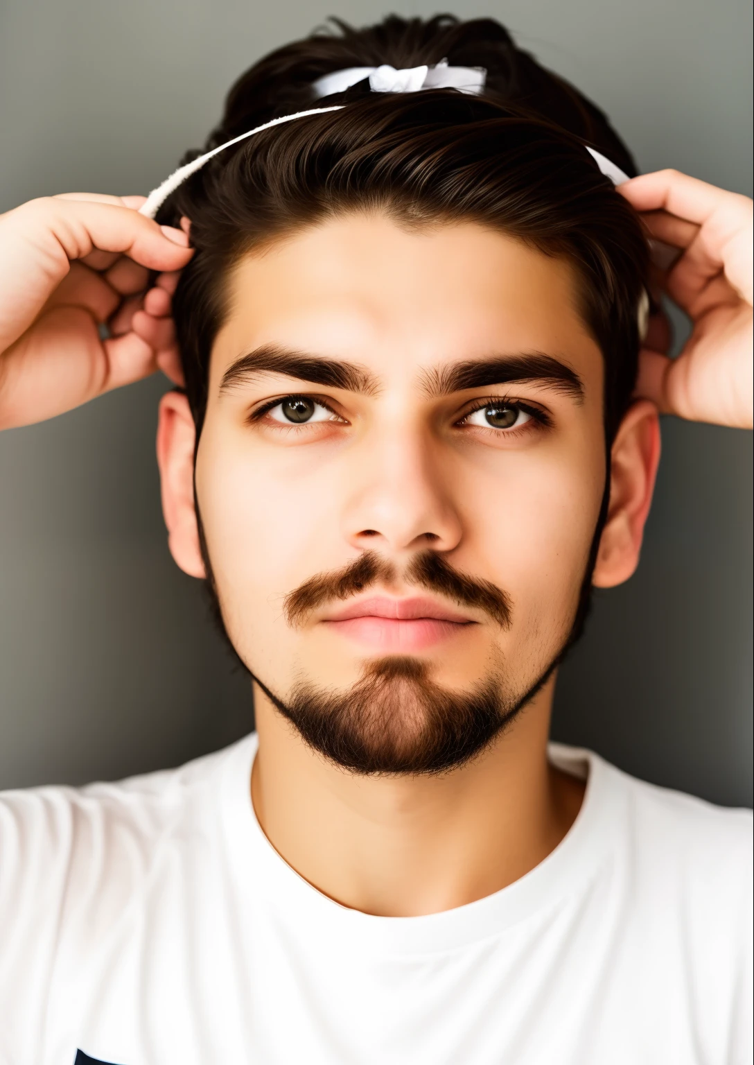 Man eyes pulled beard hair all thrown toparatras