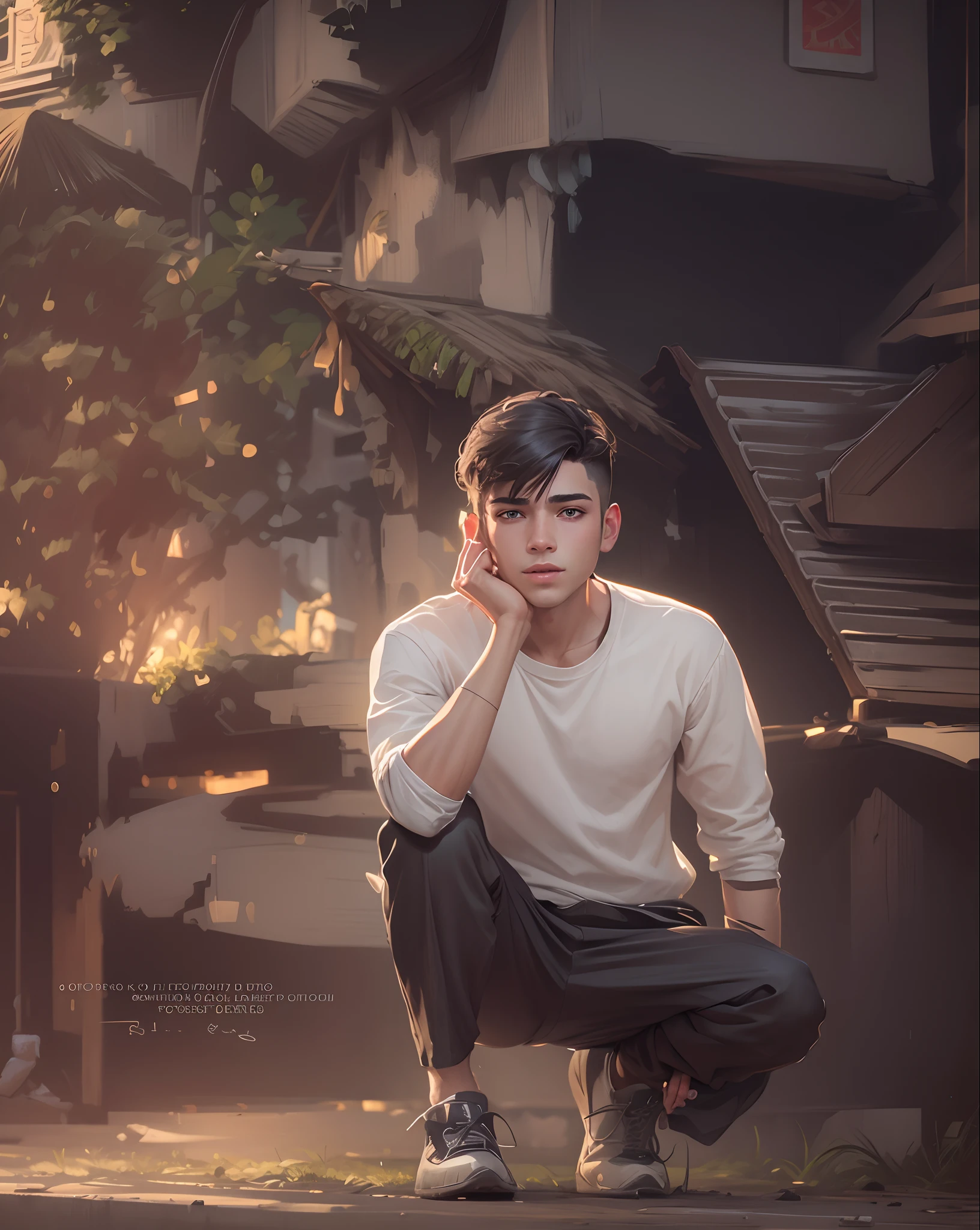 Change background gaming, handsome boy